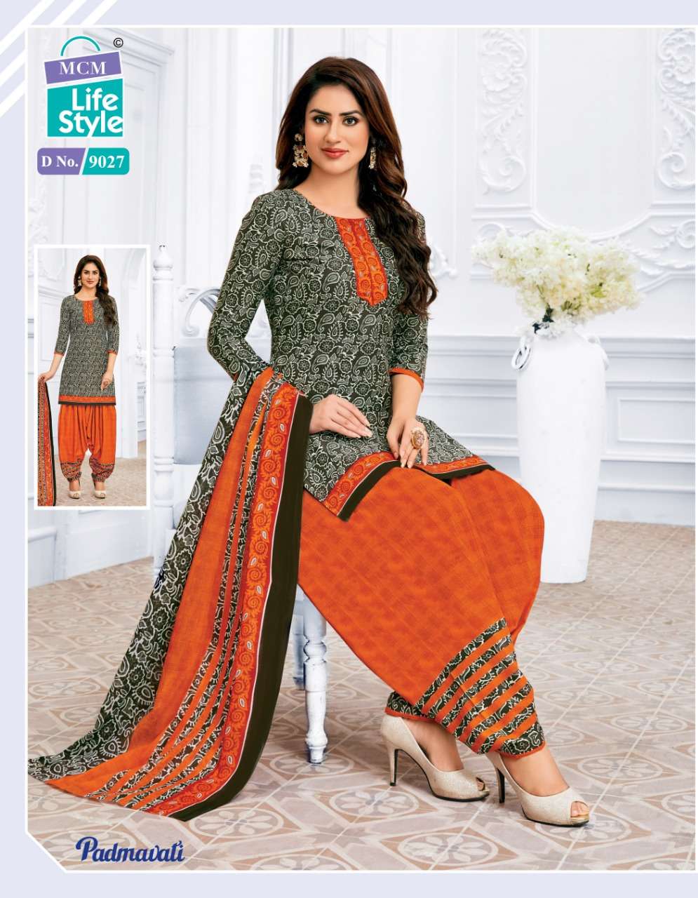PADMAWATI VOL-2 BY MCM LIFESTYLE 9018 TO 9032 SERIES BEAUTIFUL SUITS COLORFUL STYLISH FANCY CASUAL WEAR & ETHNIC WEAR BANDHANI PRINT DRESSES AT WHOLESALE PRICE