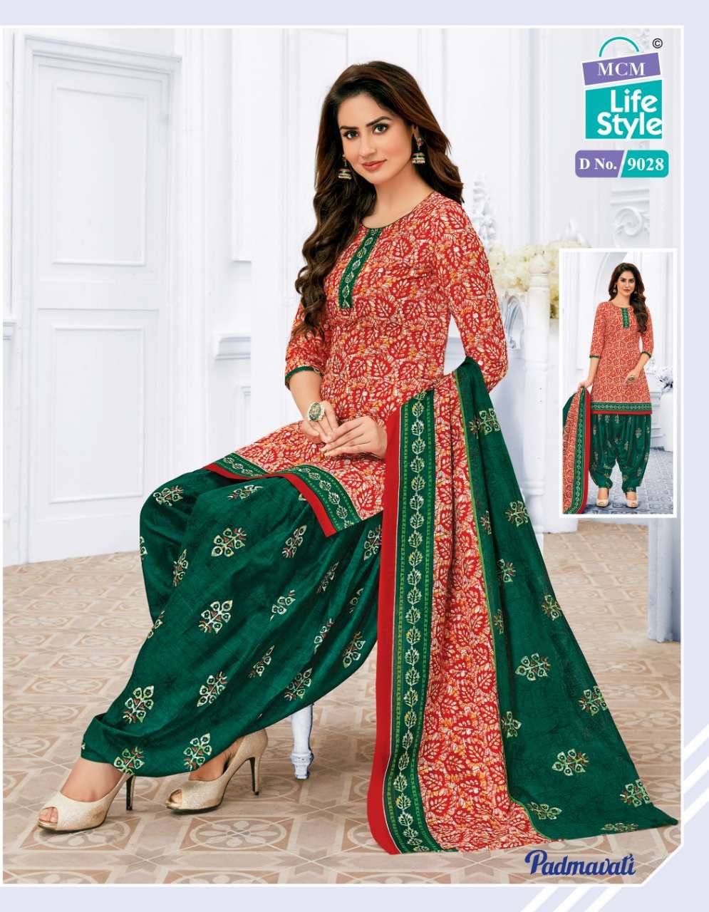 PADMAWATI VOL-2 BY MCM LIFESTYLE 9018 TO 9032 SERIES BEAUTIFUL SUITS COLORFUL STYLISH FANCY CASUAL WEAR & ETHNIC WEAR BANDHANI PRINT DRESSES AT WHOLESALE PRICE