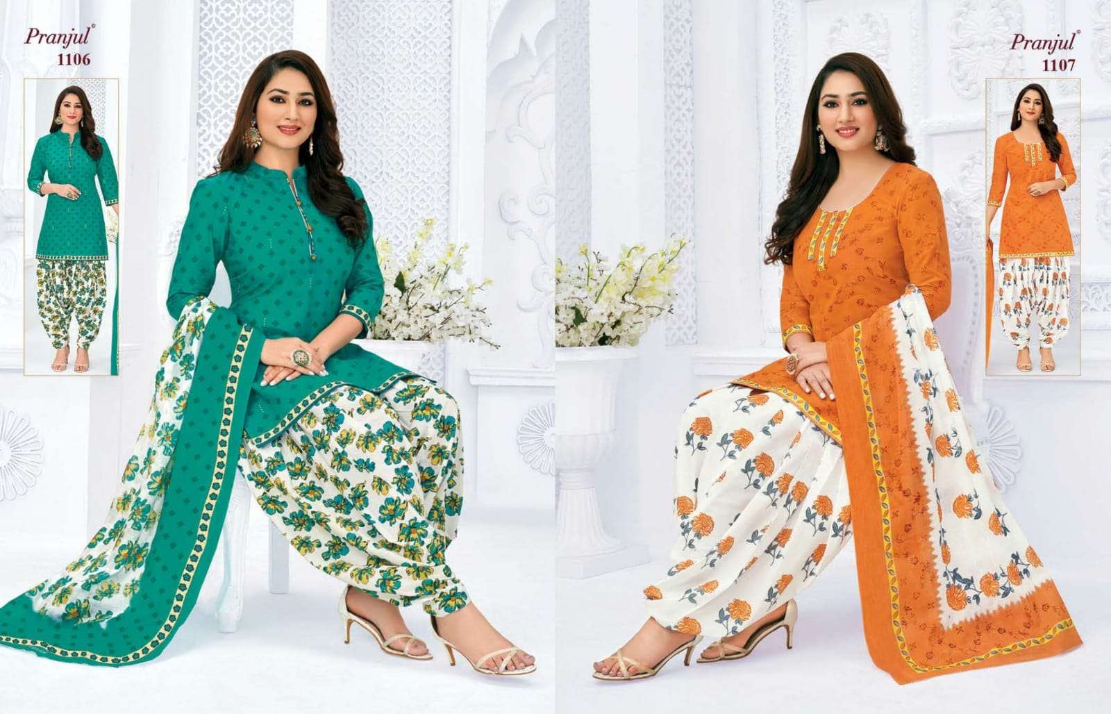 PRIYANKA VOL-11 BY PRANJUL 1101 TO 1136 SERIES BEAUTIFUL SUITS STYLISH FANCY COLORFUL CASUAL WEAR & ETHNIC WEAR PURE COTTON PRINTED DRESSES AT WHOLESALE PRICE