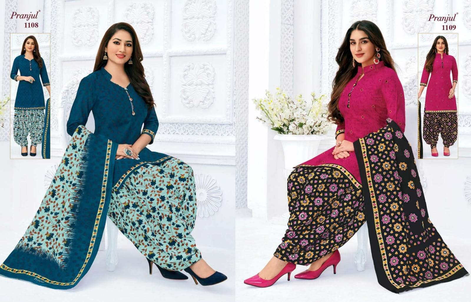 PRIYANKA VOL-11 BY PRANJUL 1101 TO 1136 SERIES BEAUTIFUL SUITS STYLISH FANCY COLORFUL CASUAL WEAR & ETHNIC WEAR PURE COTTON PRINTED DRESSES AT WHOLESALE PRICE
