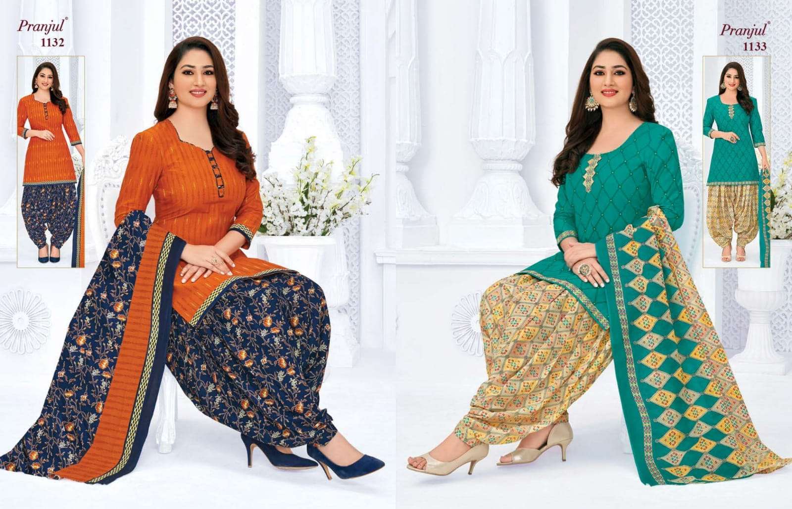 PRIYANKA VOL-11 BY PRANJUL 1101 TO 1136 SERIES BEAUTIFUL SUITS STYLISH FANCY COLORFUL CASUAL WEAR & ETHNIC WEAR PURE COTTON PRINTED DRESSES AT WHOLESALE PRICE