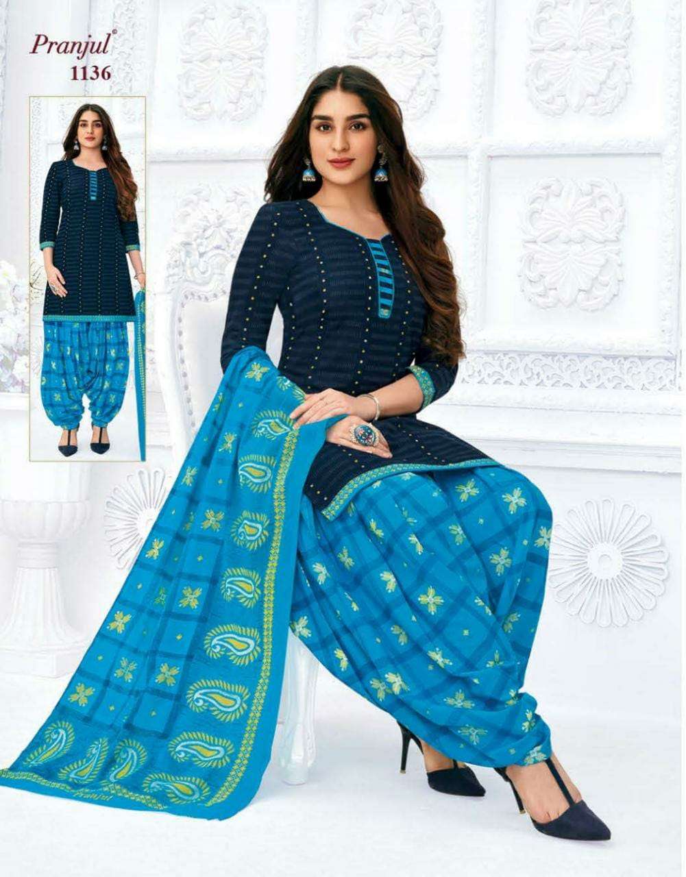 PRIYANKA VOL-11 BY PRANJUL 1101 TO 1136 SERIES BEAUTIFUL SUITS STYLISH FANCY COLORFUL CASUAL WEAR & ETHNIC WEAR PURE COTTON PRINTED DRESSES AT WHOLESALE PRICE
