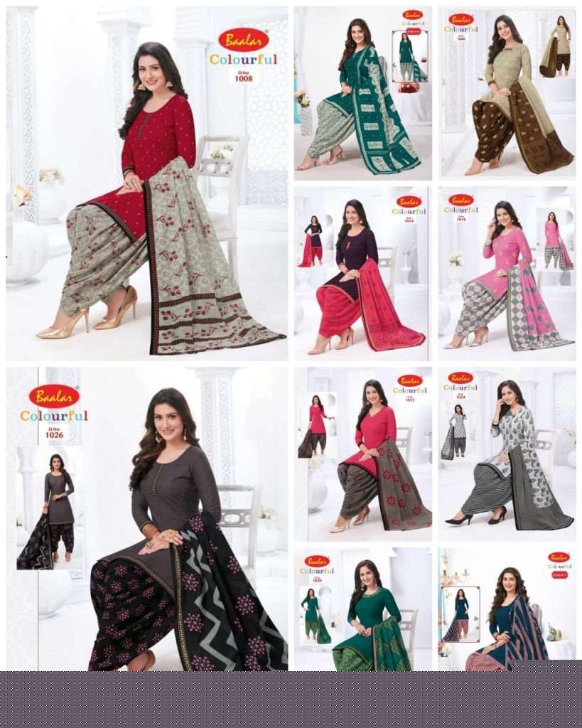 COLOURFUL VOL-10 REMIX BY BAALAR BEAUTIFUL STYLISH SUITS FANCY COLORFUL CASUAL WEAR & ETHNIC WEAR & READY TO WEAR PURE COTTON DRESSES AT WHOLESALE PRICE