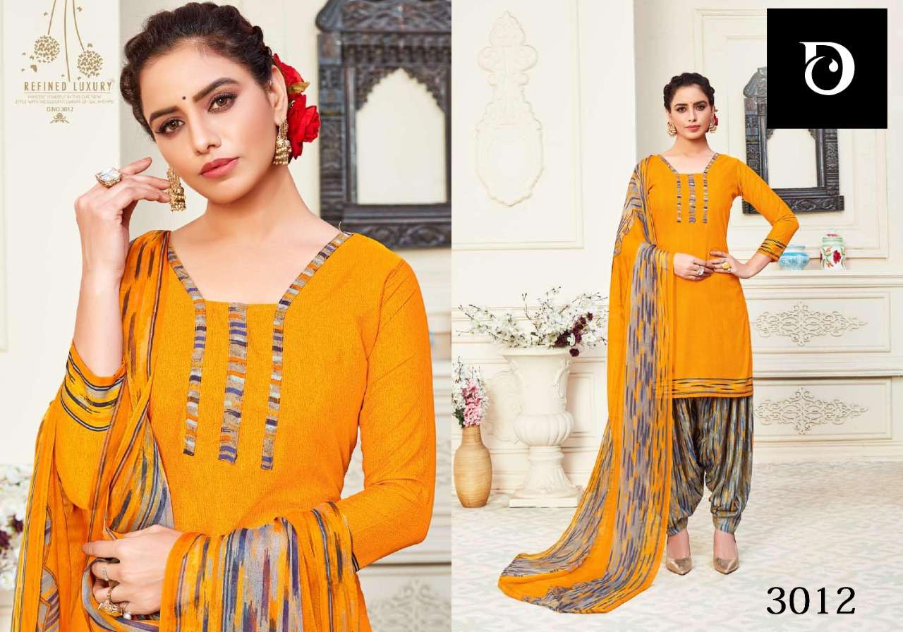TITANIUM VOL-3 BY DC TRENDZ 3001 TO 3016 SERIES BEAUTIFUL SUITS COLORFUL STYLISH FANCY CASUAL WEAR & ETHNIC WEAR CREPE DRESSES AT WHOLESALE PRICE