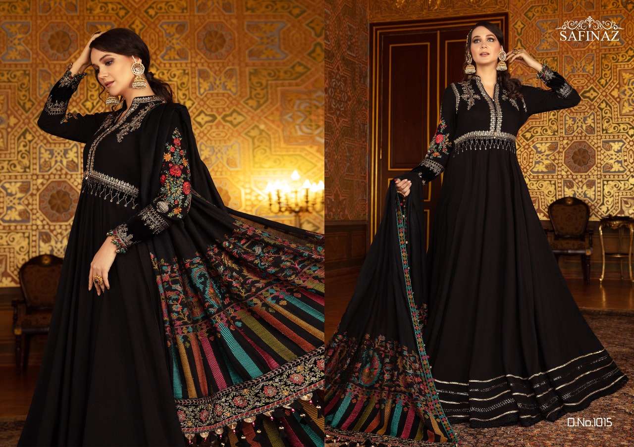 MARIA.B. VOL-5 BY SAFINAZ 1013 TO 1016 SERIES PAKISTANI WEAR COLLECTION BEAUTIFUL STYLISH FANCY COLORFUL PARTY WEAR & OCCASIONAL WEAR PUE SATIN COTTON PRINT WITH EMBROIDERED DRESSES AT WHOLESALE PRICE