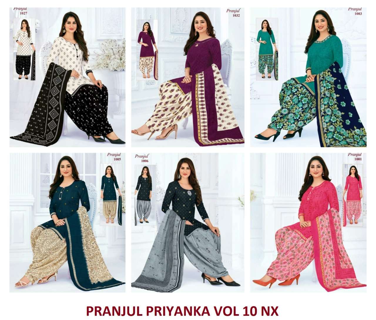 PRIYANKA VOL-10 NX BY PRANJUL BEAUTIFUL SUITS STYLISH FANCY COLORFUL CASUAL WEAR & ETHNIC WEAR PURE COTTON PRINTED DRESSES AT WHOLESALE PRICE