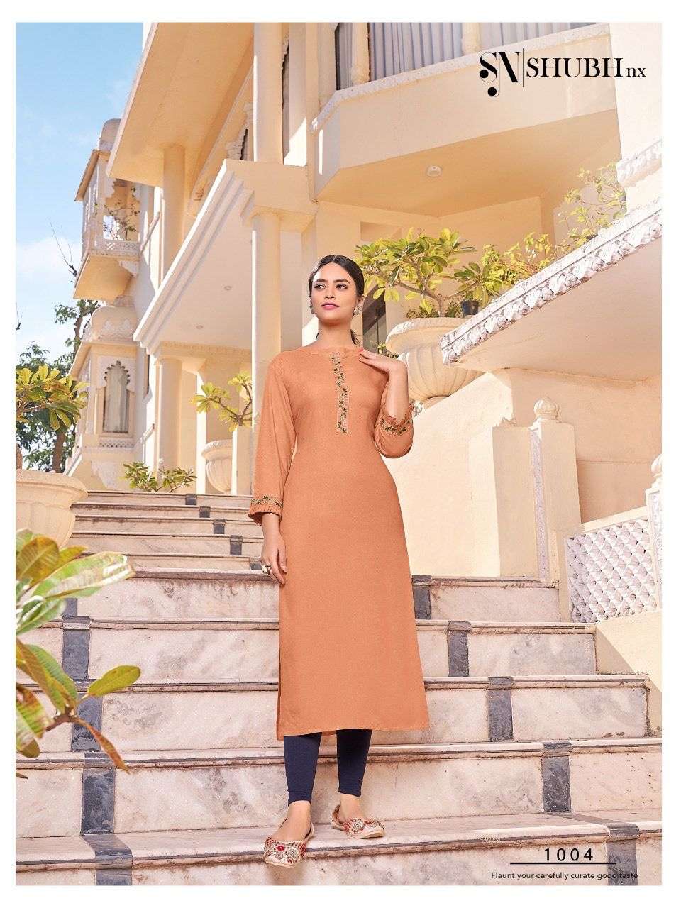 HEER VOL-2 BY SHUBH NX 1001 TO 1008 SERIES DESIGNER STYLISH FANCY COLORFUL BEAUTIFUL PARTY WEAR & ETHNIC WEAR COLLECTION RAYON EMBROIDERY KURTIS AT WHOLESALE PRICE