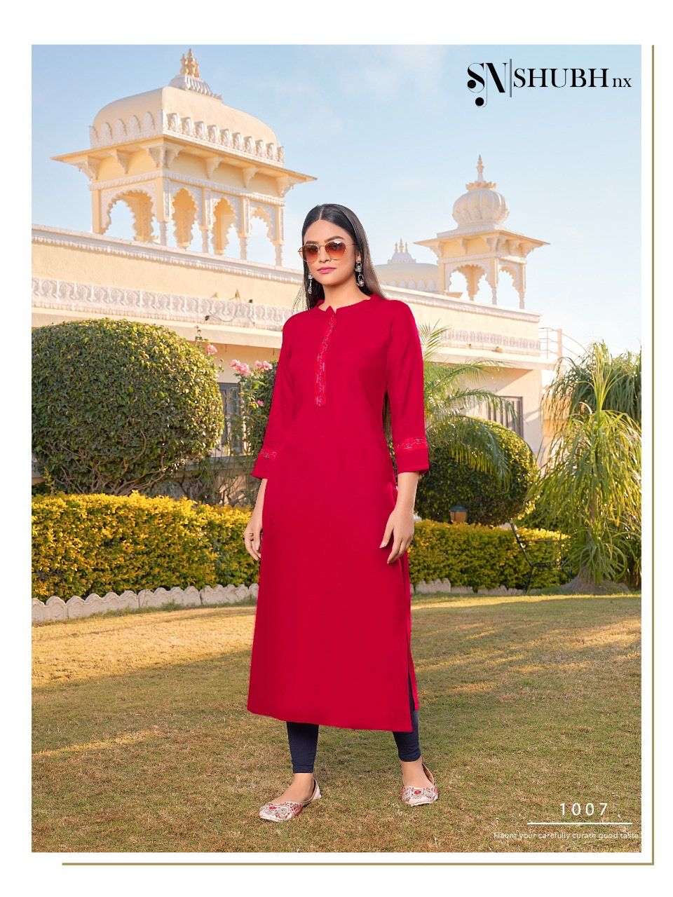 HEER VOL-2 BY SHUBH NX 1001 TO 1008 SERIES DESIGNER STYLISH FANCY COLORFUL BEAUTIFUL PARTY WEAR & ETHNIC WEAR COLLECTION RAYON EMBROIDERY KURTIS AT WHOLESALE PRICE