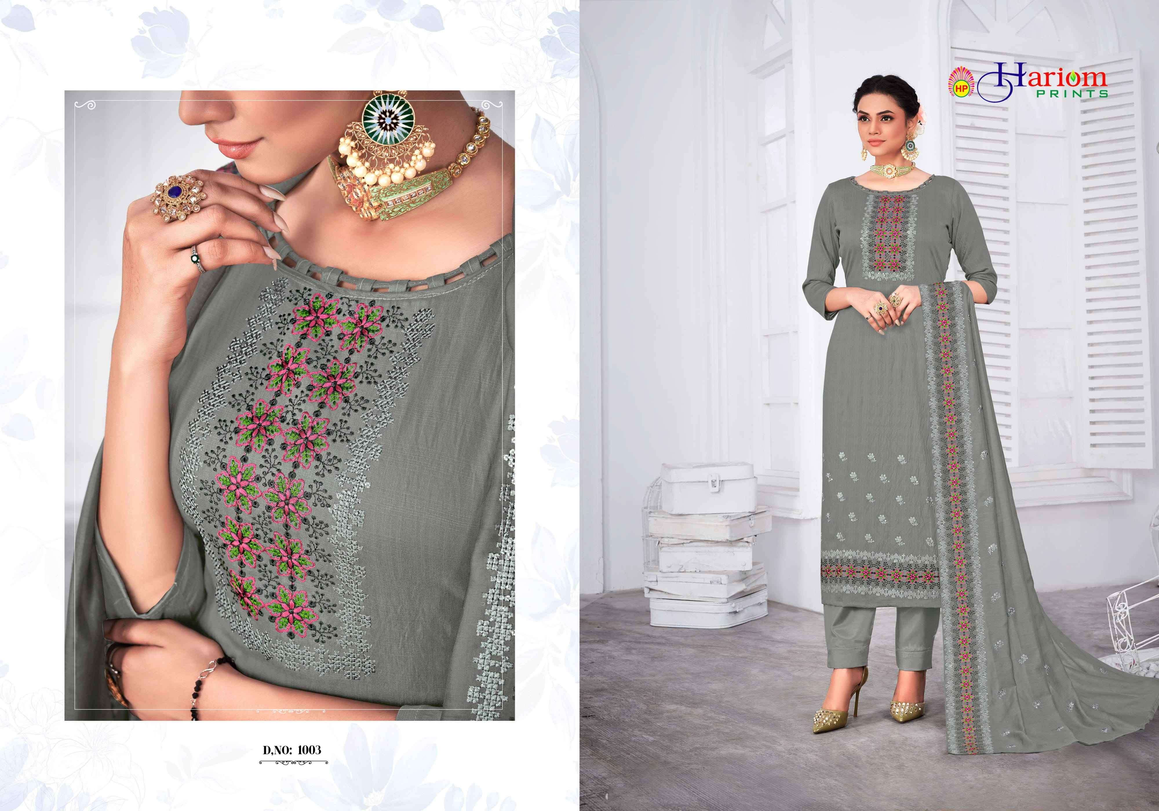 ZAHAK BY HARIOM PRINTS 1001 TO 1006 SERIES BEAUTIFUL STYLISH SUITS FANCY COLORFUL CASUAL WEAR & ETHNIC WEAR & READY TO WEAR SOFT SATIN DRESSES AT WHOLESALE PRICE
