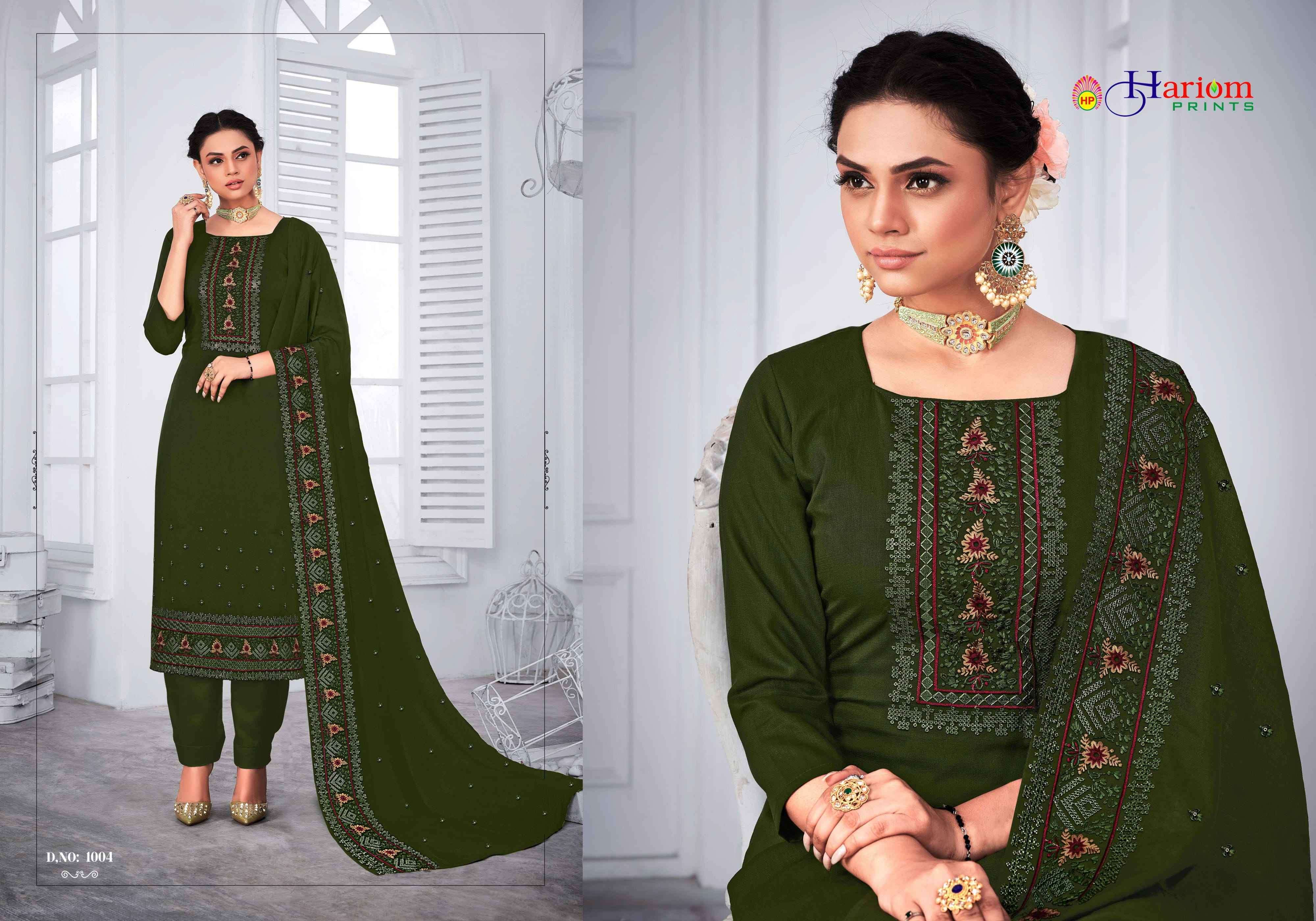 ZAHAK BY HARIOM PRINTS 1001 TO 1006 SERIES BEAUTIFUL STYLISH SUITS FANCY COLORFUL CASUAL WEAR & ETHNIC WEAR & READY TO WEAR SOFT SATIN DRESSES AT WHOLESALE PRICE