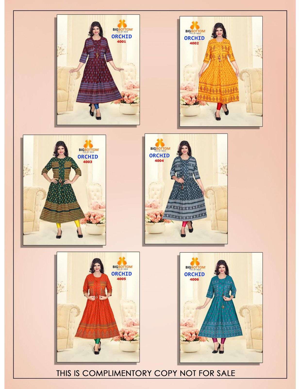 ORCHID VOL-4 BY BIG BOTTOM 4001 TO 4006 SERIES DESIGNER STYLISH FANCY COLORFUL BEAUTIFUL PARTY WEAR & ETHNIC WEAR COLLECTION RAYON GOLD FOIL KURTIS AT WHOLESALE PRICE