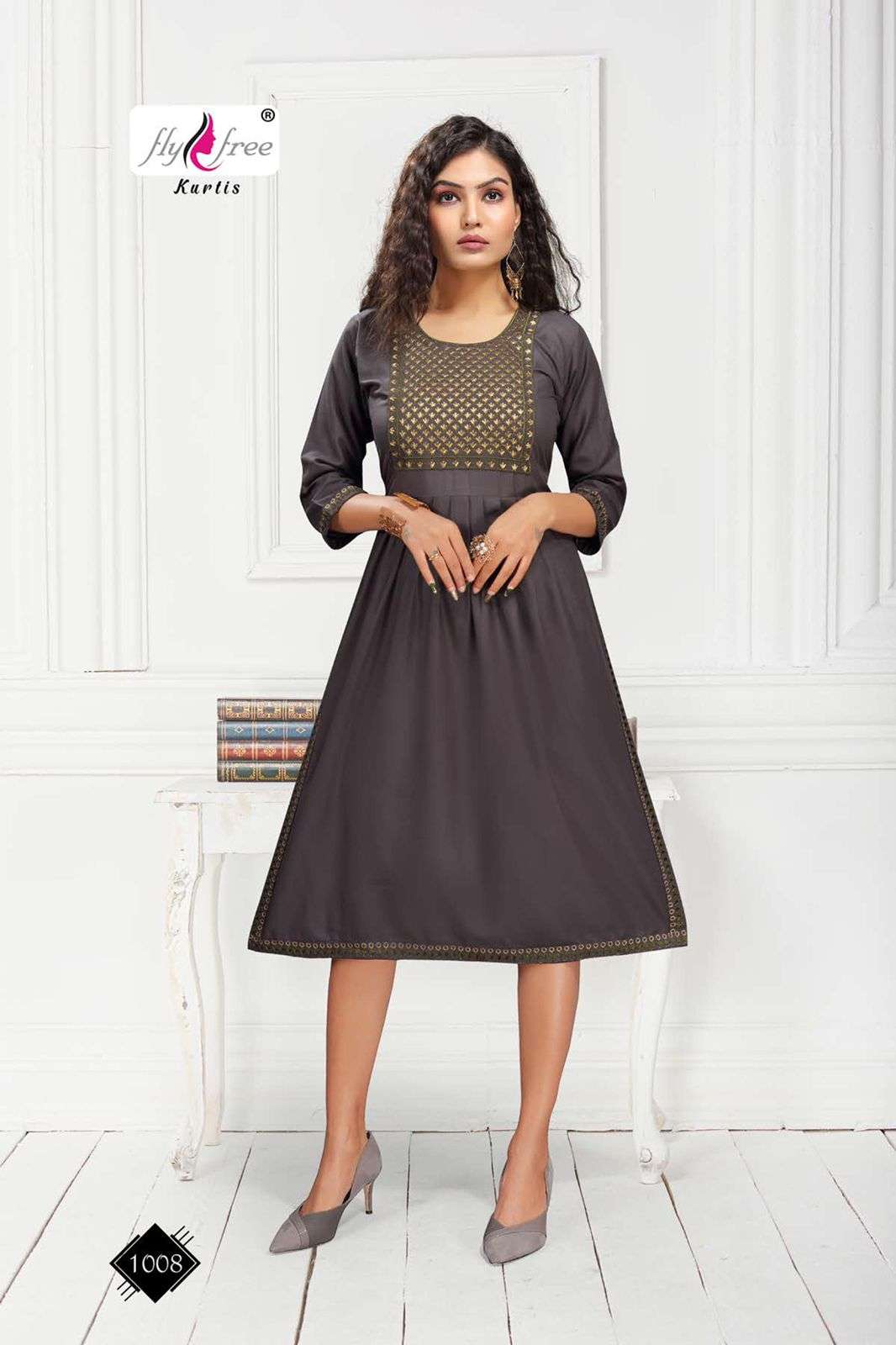SHILP BY FLY FREE 1001 TO 1008 SERIES DESIGNER STYLISH FANCY COLORFUL BEAUTIFUL PARTY WEAR & ETHNIC WEAR COLLECTION RAYON EMBROIDERY KURTIS AT WHOLESALE PRICE