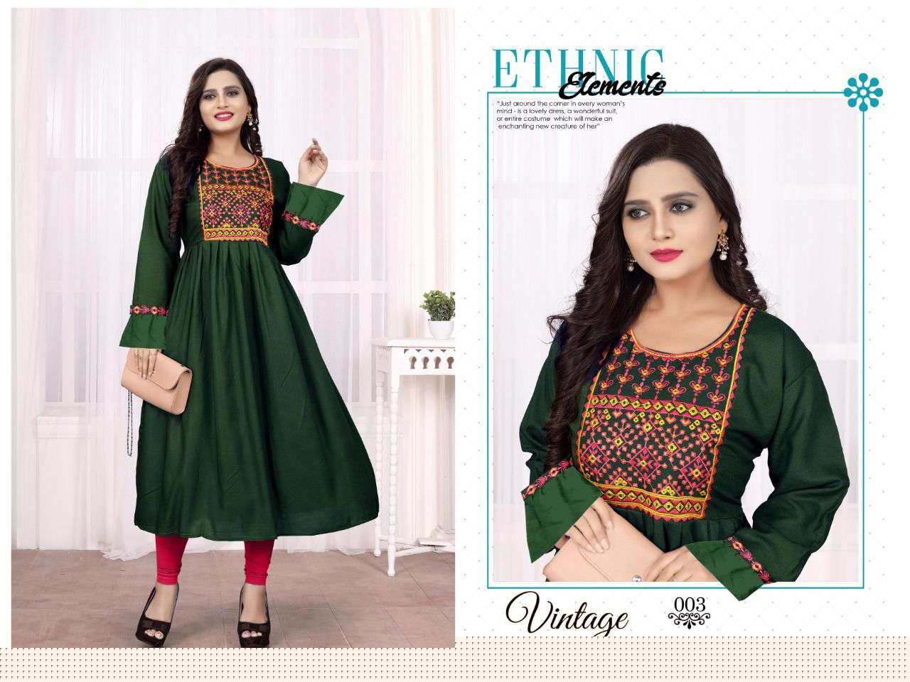 VINTAGE VOL-6 BY AAGYA 001 TO 008 SERIES DESIGNER STYLISH FANCY COLORFUL BEAUTIFUL PARTY WEAR & ETHNIC WEAR COLLECTION RAYON EMBROIDERY KURTIS AT WHOLESALE PRICE