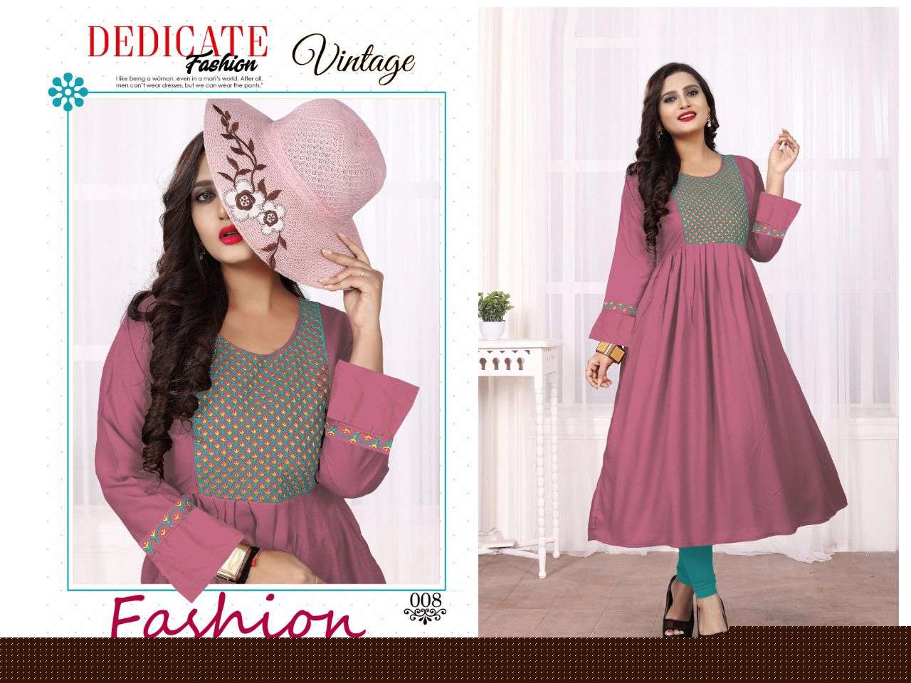 VINTAGE VOL-6 BY AAGYA 001 TO 008 SERIES DESIGNER STYLISH FANCY COLORFUL BEAUTIFUL PARTY WEAR & ETHNIC WEAR COLLECTION RAYON EMBROIDERY KURTIS AT WHOLESALE PRICE