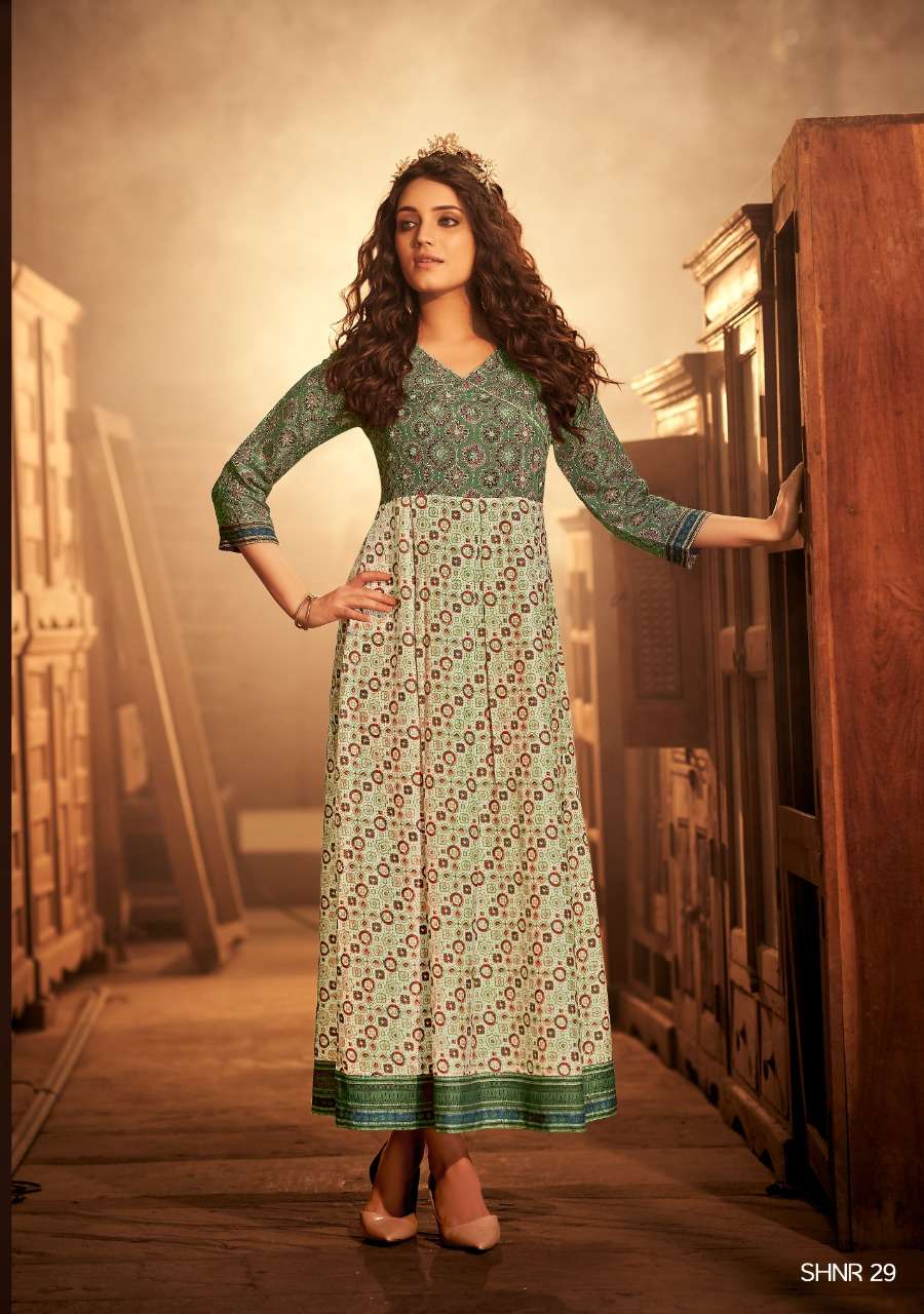 NOOR COLLECTION BY SHICHI 25 TO 30 SERIES BEAUTIFUL STYLISH FANCY COLORFUL CASUAL WEAR & ETHNIC WEAR MUSLIN DIGITAL PRINT GOWNS AT WHOLESALE PRICE