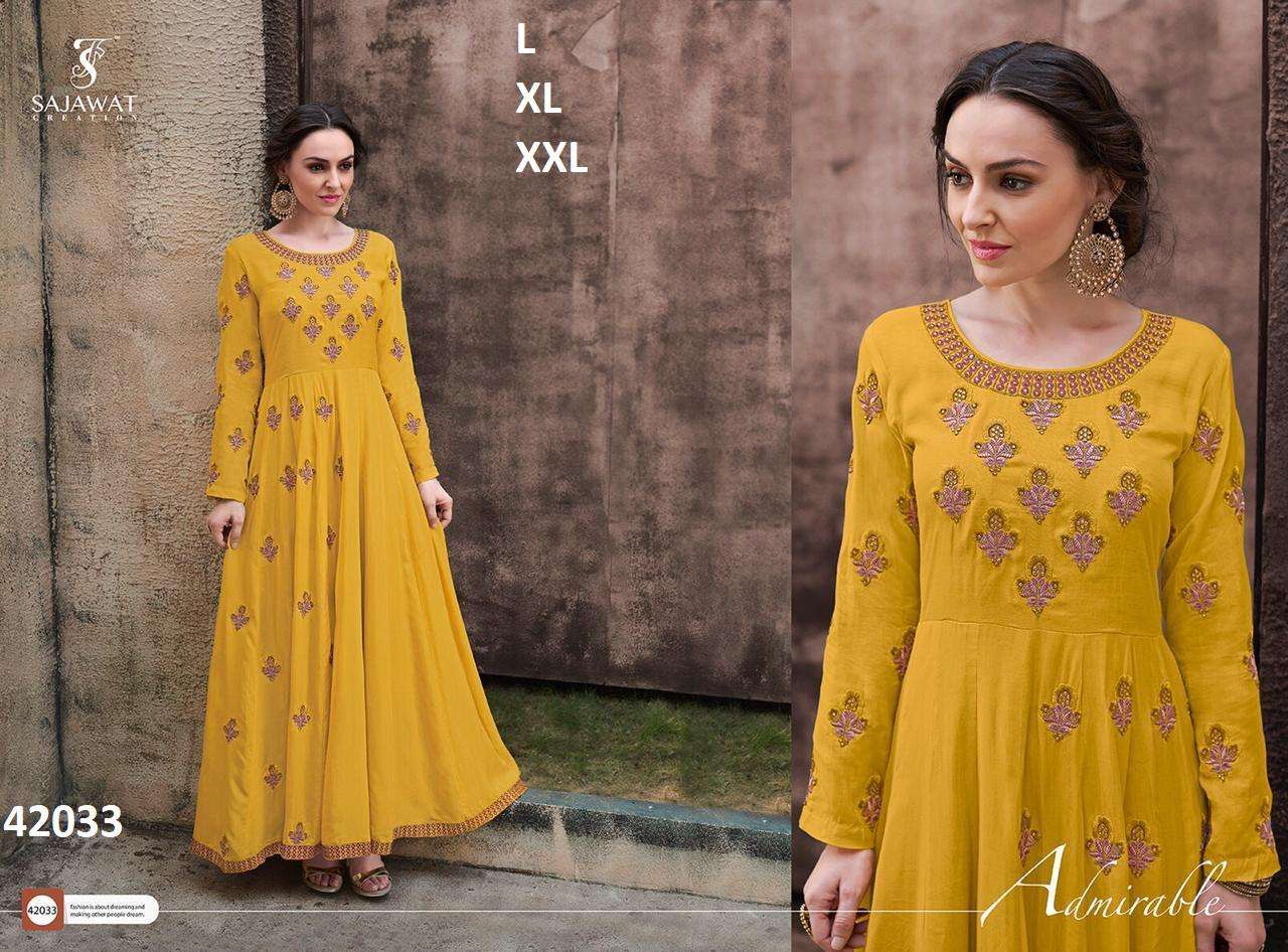 Rangriti Nx By Sajawat Creation Designer Kurti Beautiful Stylish Fancy Colorful Party Wear & Occasional Wear Heavy Rayon Kurti At Wholesale Price