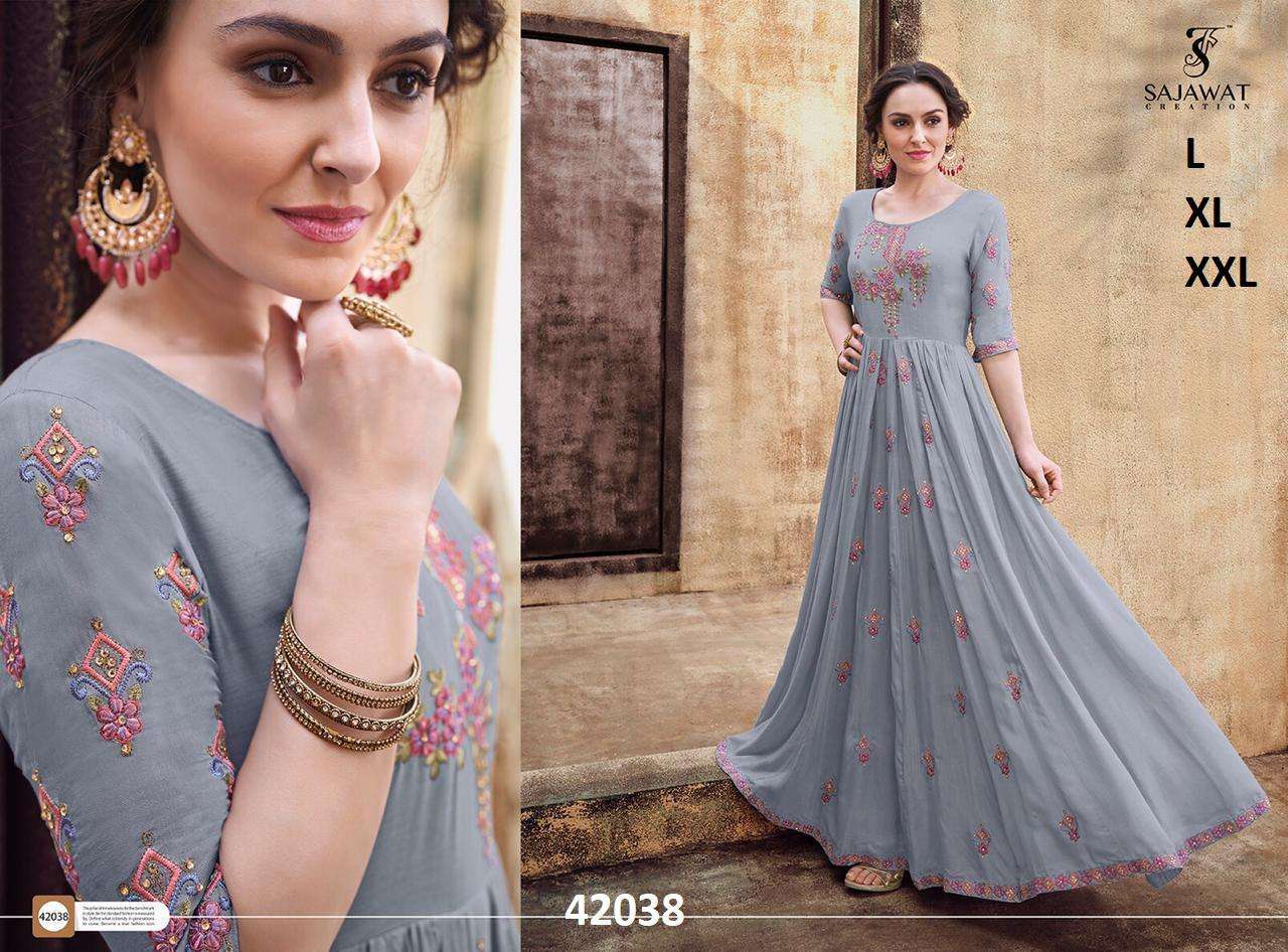 Rangriti Nx By Sajawat Creation Designer Kurti Beautiful Stylish Fancy Colorful Party Wear & Occasional Wear Heavy Rayon Kurti At Wholesale Price