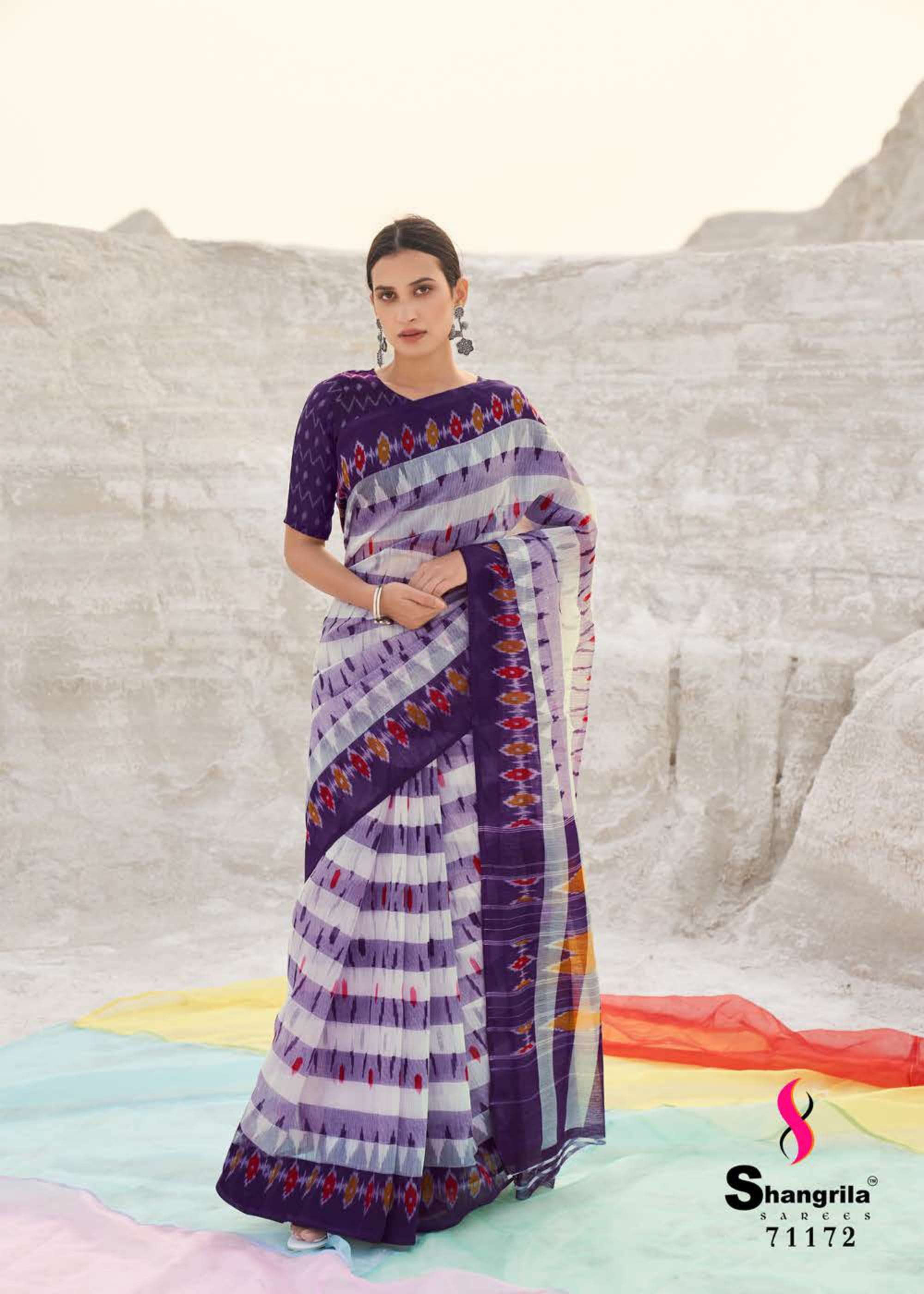 MULMUL COTTON VOL-2 BY SHANGRILA 71171 TO 71182 SERIES INDIAN TRADITIONAL WEAR COLLECTION BEAUTIFUL STYLISH FANCY COLORFUL PARTY WEAR & OCCASIONAL WEAR COTTON PRINTED SAREES AT WHOLESALE PRICE