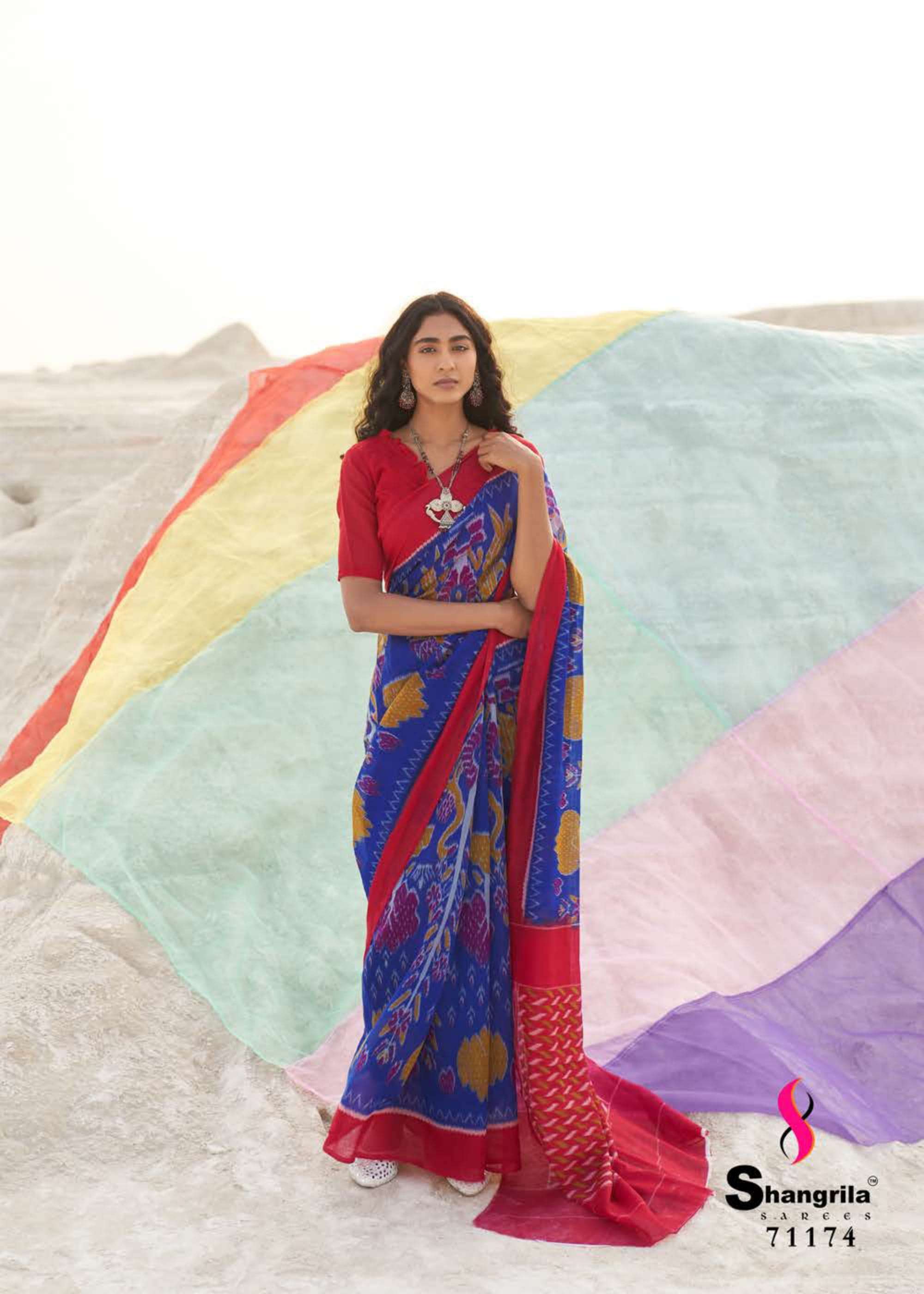 MULMUL COTTON VOL-2 BY SHANGRILA 71171 TO 71182 SERIES INDIAN TRADITIONAL WEAR COLLECTION BEAUTIFUL STYLISH FANCY COLORFUL PARTY WEAR & OCCASIONAL WEAR COTTON PRINTED SAREES AT WHOLESALE PRICE