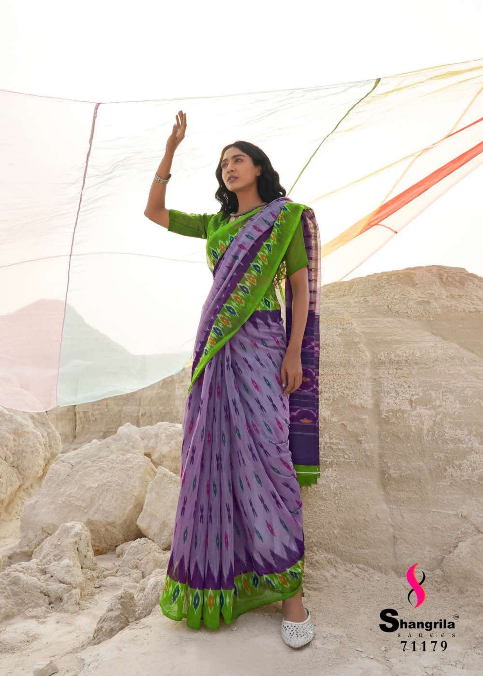 MULMUL COTTON VOL-2 BY SHANGRILA 71171 TO 71182 SERIES INDIAN TRADITIONAL WEAR COLLECTION BEAUTIFUL STYLISH FANCY COLORFUL PARTY WEAR & OCCASIONAL WEAR COTTON PRINTED SAREES AT WHOLESALE PRICE