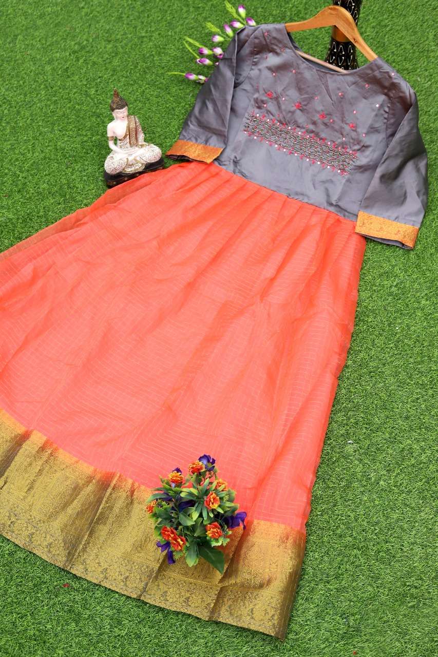 HOOR BY RAHUL NX 1001 TO 1008 SERIES BEAUTIFUL STYLISH FANCY COLORFUL CASUAL WEAR & ETHNIC WEAR PURE ORGANZA GOWNS AT WHOLESALE PRICE