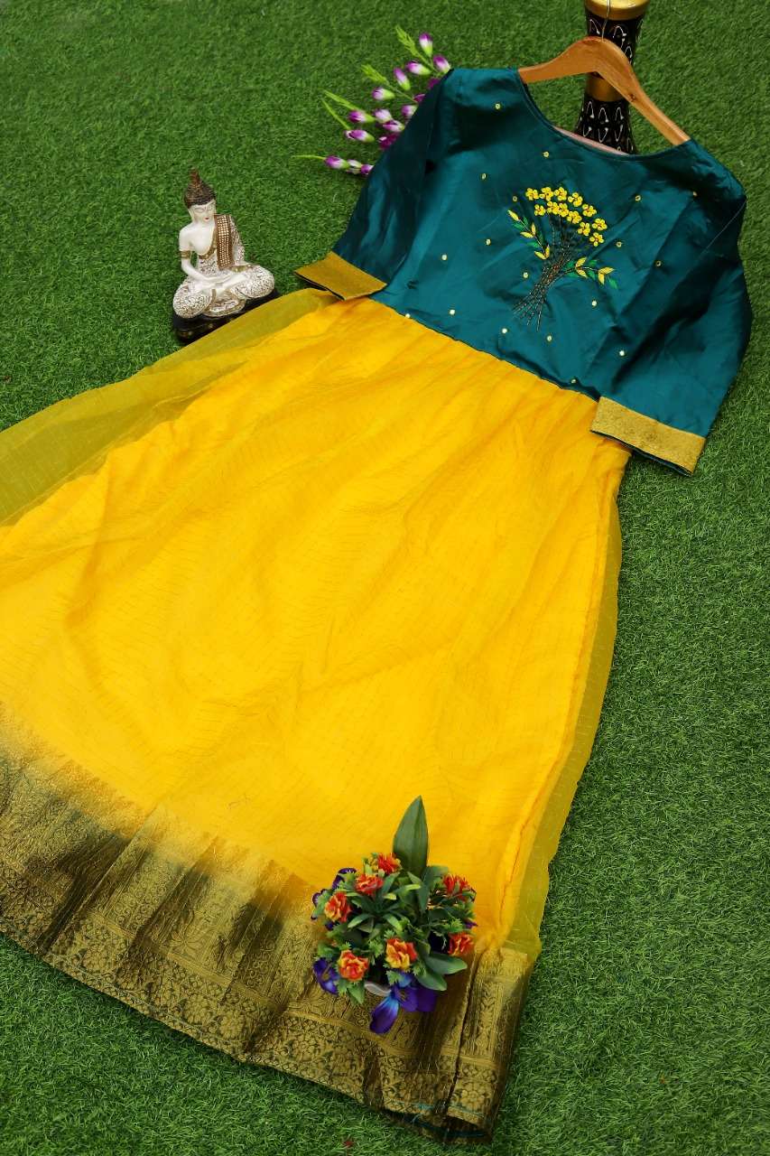 HOOR BY RAHUL NX 1001 TO 1008 SERIES BEAUTIFUL STYLISH FANCY COLORFUL CASUAL WEAR & ETHNIC WEAR PURE ORGANZA GOWNS AT WHOLESALE PRICE