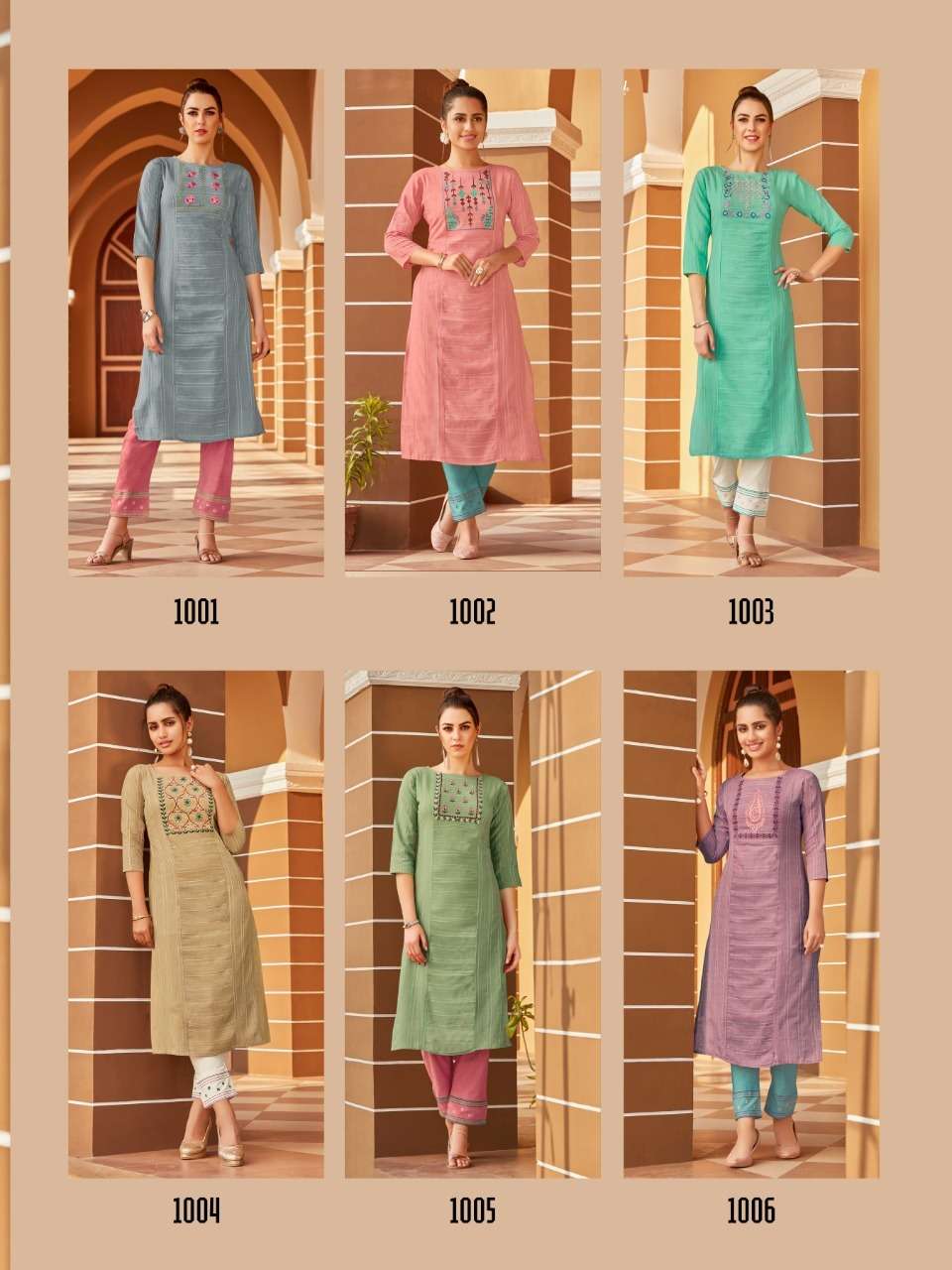 MATIC BY SYASII 1001 TO 1006 SERIES DESIGNER STYLISH FANCY COLORFUL BEAUTIFUL PARTY WEAR & ETHNIC WEAR COLLECTION PURE COTTON EMBROIDERY KURTIS AT WHOLESALE PRICE