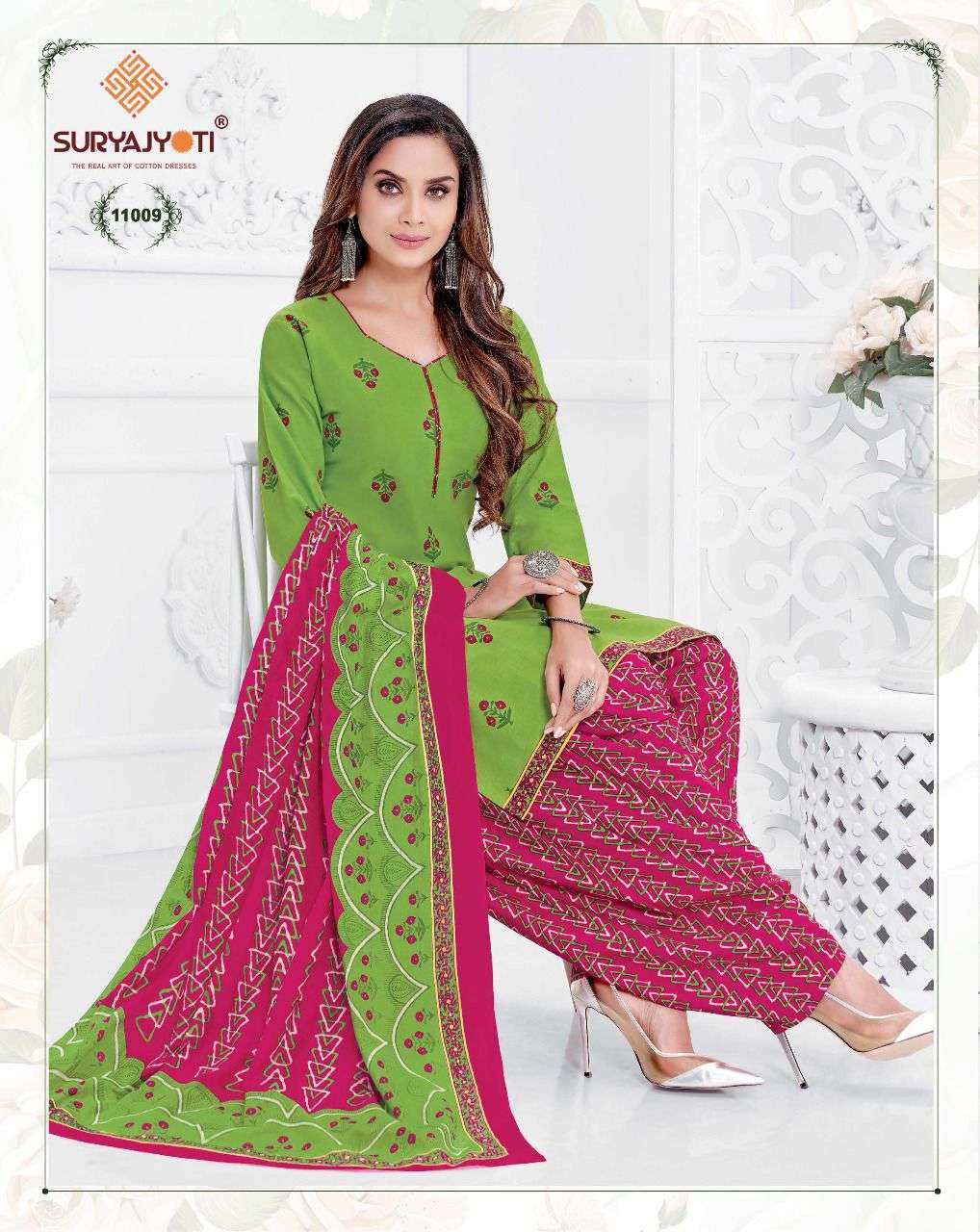 SUI DHAGA VOL-11 BY SURYAJYOTI 11001 TO 11030 SERIES BEAUTIFUL PATIYALA SUITS STYLISH FANCY COLORFUL PARTY WEAR & OCCASIONAL WEAR COTTON PRINT DRESSES AT WHOLESALE PRICE