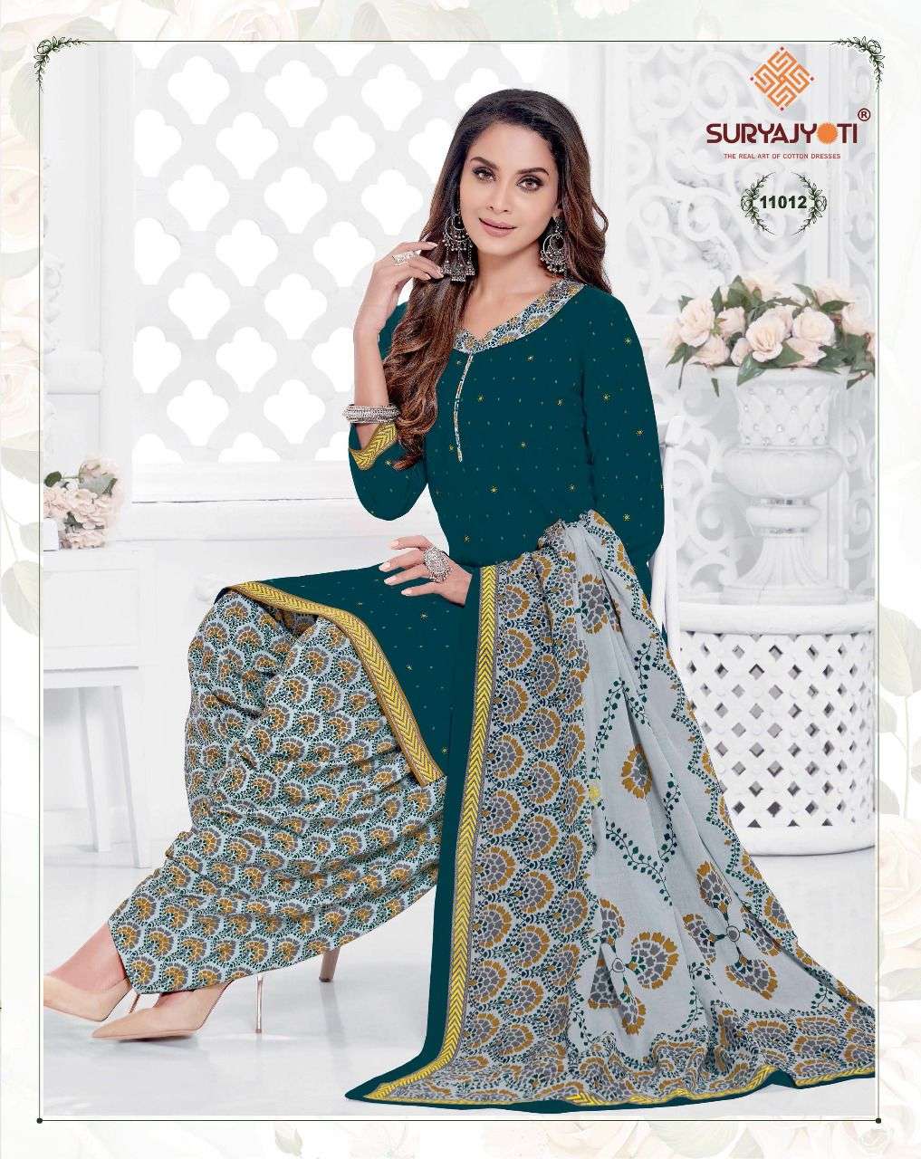 SUI DHAGA VOL-11 BY SURYAJYOTI 11001 TO 11030 SERIES BEAUTIFUL PATIYALA SUITS STYLISH FANCY COLORFUL PARTY WEAR & OCCASIONAL WEAR COTTON PRINT DRESSES AT WHOLESALE PRICE