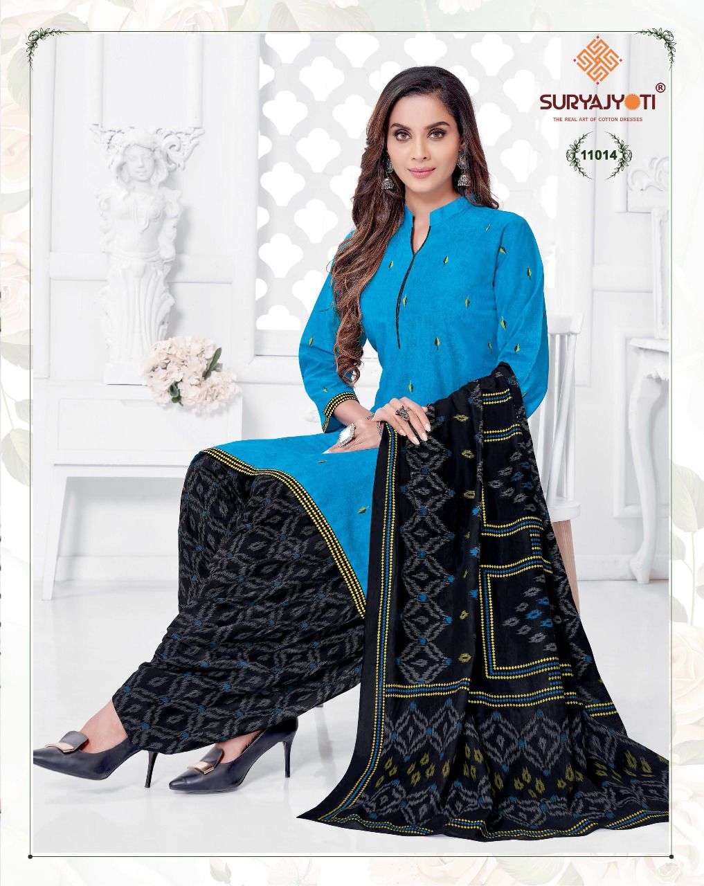 SUI DHAGA VOL-11 BY SURYAJYOTI 11001 TO 11030 SERIES BEAUTIFUL PATIYALA SUITS STYLISH FANCY COLORFUL PARTY WEAR & OCCASIONAL WEAR COTTON PRINT DRESSES AT WHOLESALE PRICE