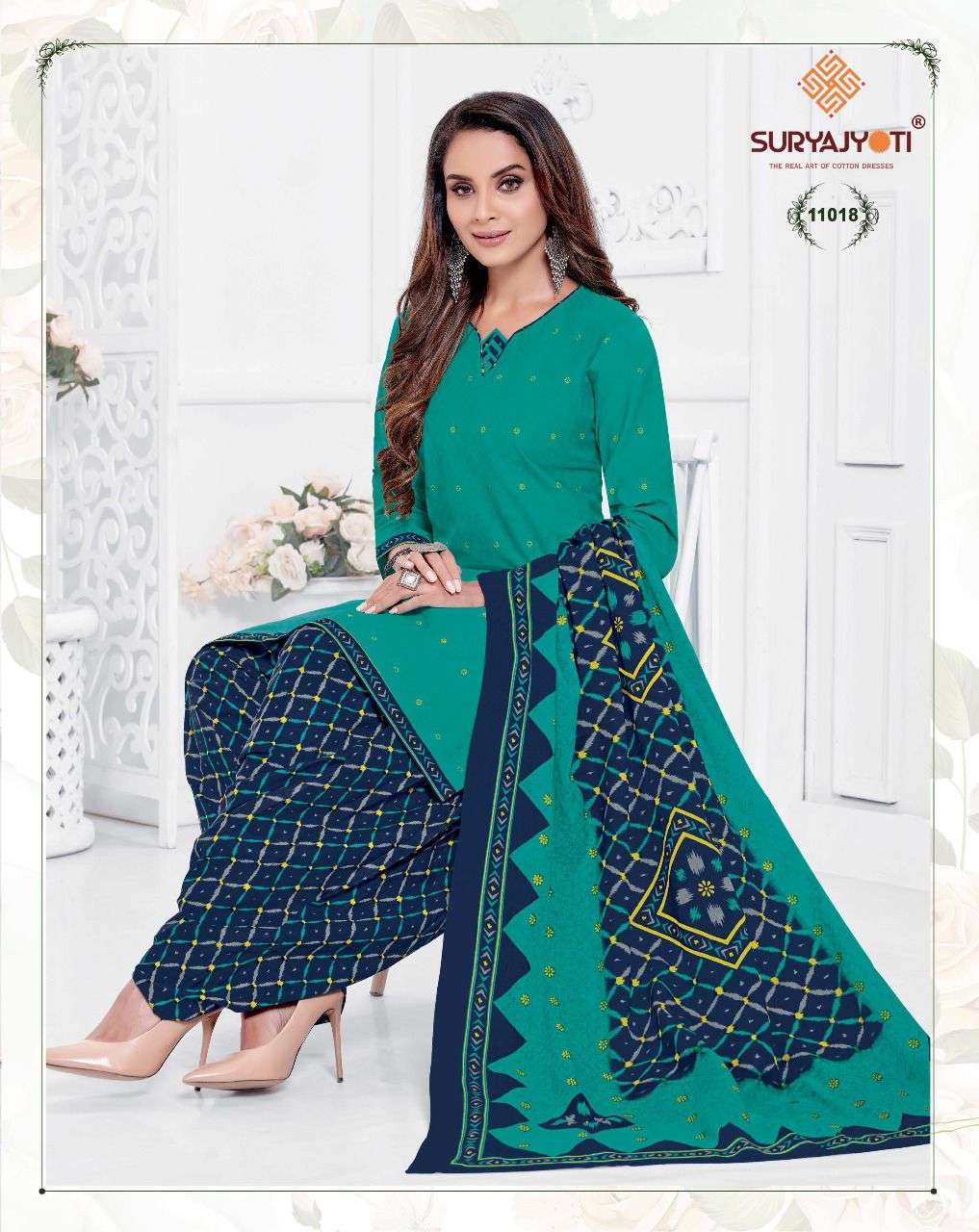 SUI DHAGA VOL-11 BY SURYAJYOTI 11001 TO 11030 SERIES BEAUTIFUL PATIYALA SUITS STYLISH FANCY COLORFUL PARTY WEAR & OCCASIONAL WEAR COTTON PRINT DRESSES AT WHOLESALE PRICE
