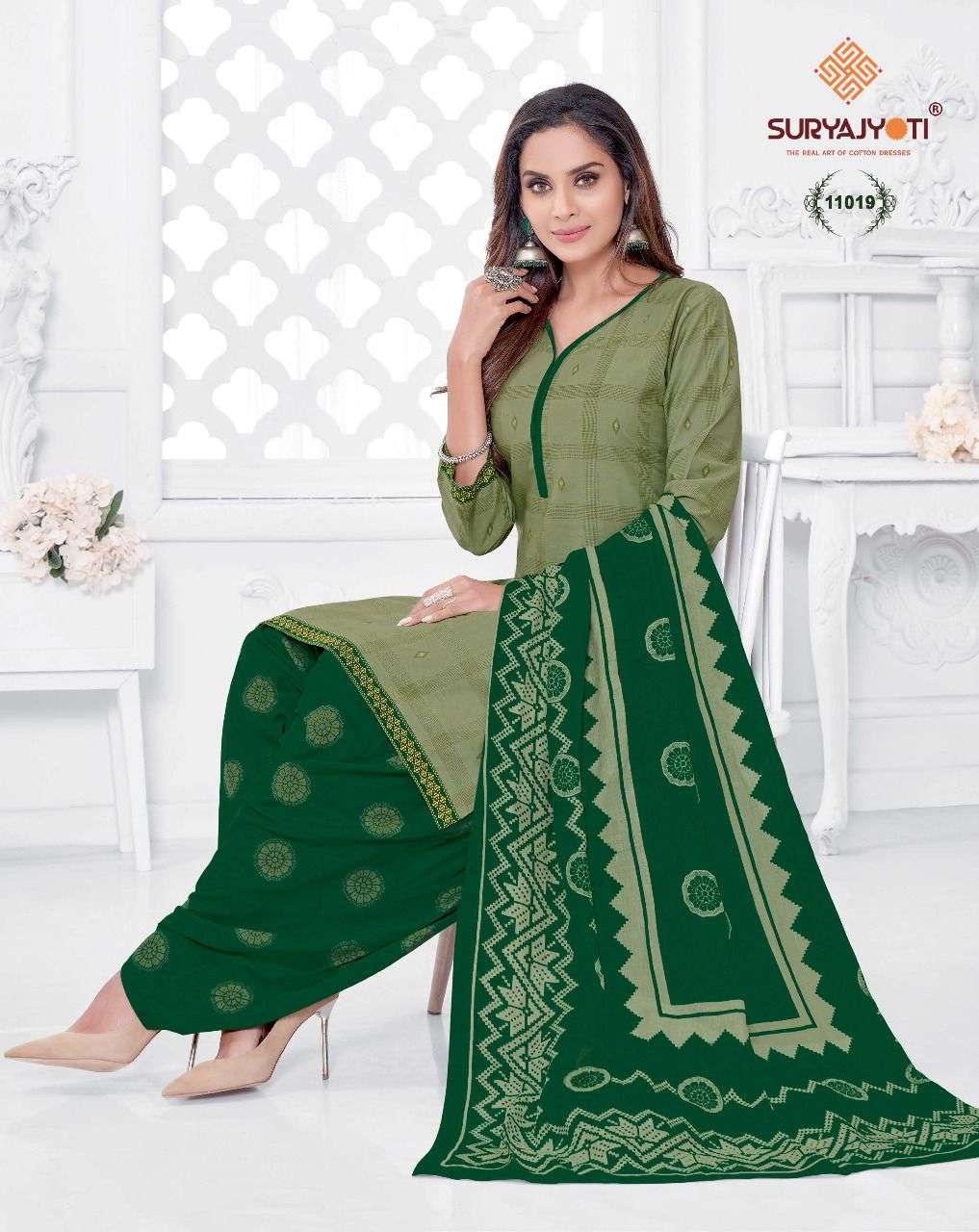 SUI DHAGA VOL-11 BY SURYAJYOTI 11001 TO 11030 SERIES BEAUTIFUL PATIYALA SUITS STYLISH FANCY COLORFUL PARTY WEAR & OCCASIONAL WEAR COTTON PRINT DRESSES AT WHOLESALE PRICE