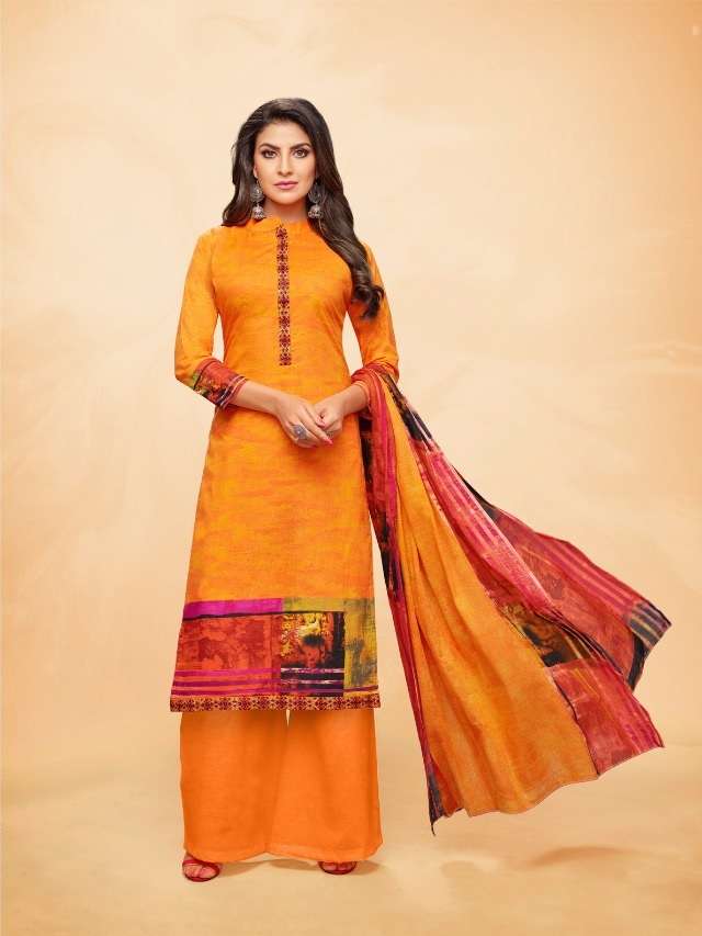 PARINITAA BY ANGROOP PLUS 009 TO 018 SERIES BEAUTIFUL STYLISH SUITS FANCY COLORFUL CASUAL WEAR & ETHNIC WEAR & READY TO WEAR PURE COTTON CAMBRIC DRESSES AT WHOLESALE PRICE