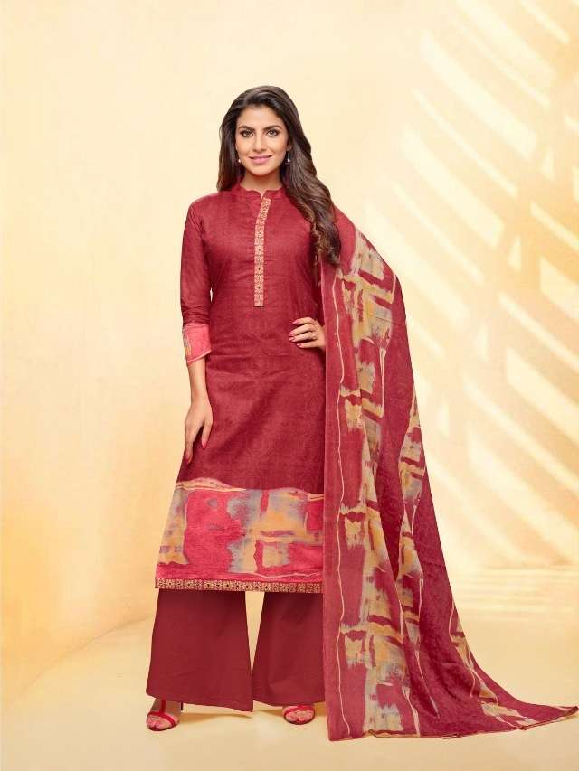PARINITAA BY ANGROOP PLUS 009 TO 018 SERIES BEAUTIFUL STYLISH SUITS FANCY COLORFUL CASUAL WEAR & ETHNIC WEAR & READY TO WEAR PURE COTTON CAMBRIC DRESSES AT WHOLESALE PRICE