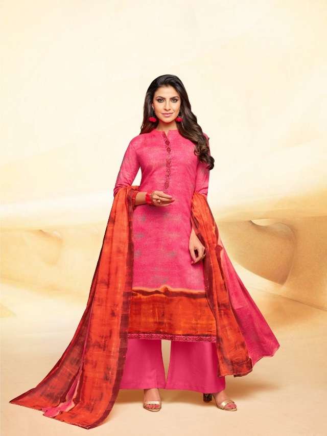 PARINITAA BY ANGROOP PLUS 009 TO 018 SERIES BEAUTIFUL STYLISH SUITS FANCY COLORFUL CASUAL WEAR & ETHNIC WEAR & READY TO WEAR PURE COTTON CAMBRIC DRESSES AT WHOLESALE PRICE