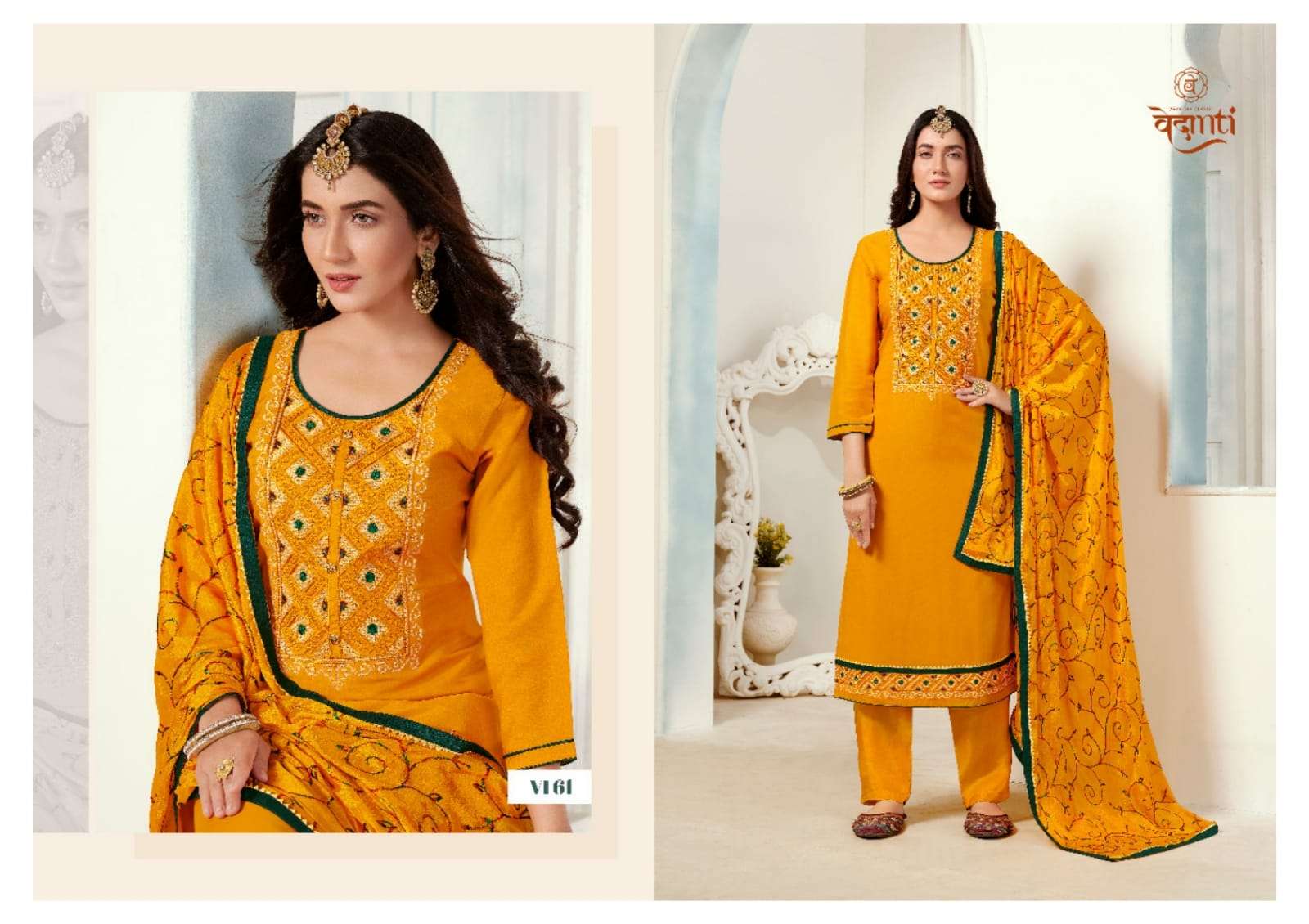 TANUJA BY VEDANTI 61 TO 64 SERIES BEAUTIFUL SUITS COLORFUL STYLISH FANCY CASUAL WEAR & ETHNIC WEAR HEAVY PARAMPARA SILK DRESSES AT WHOLESALE PRICE