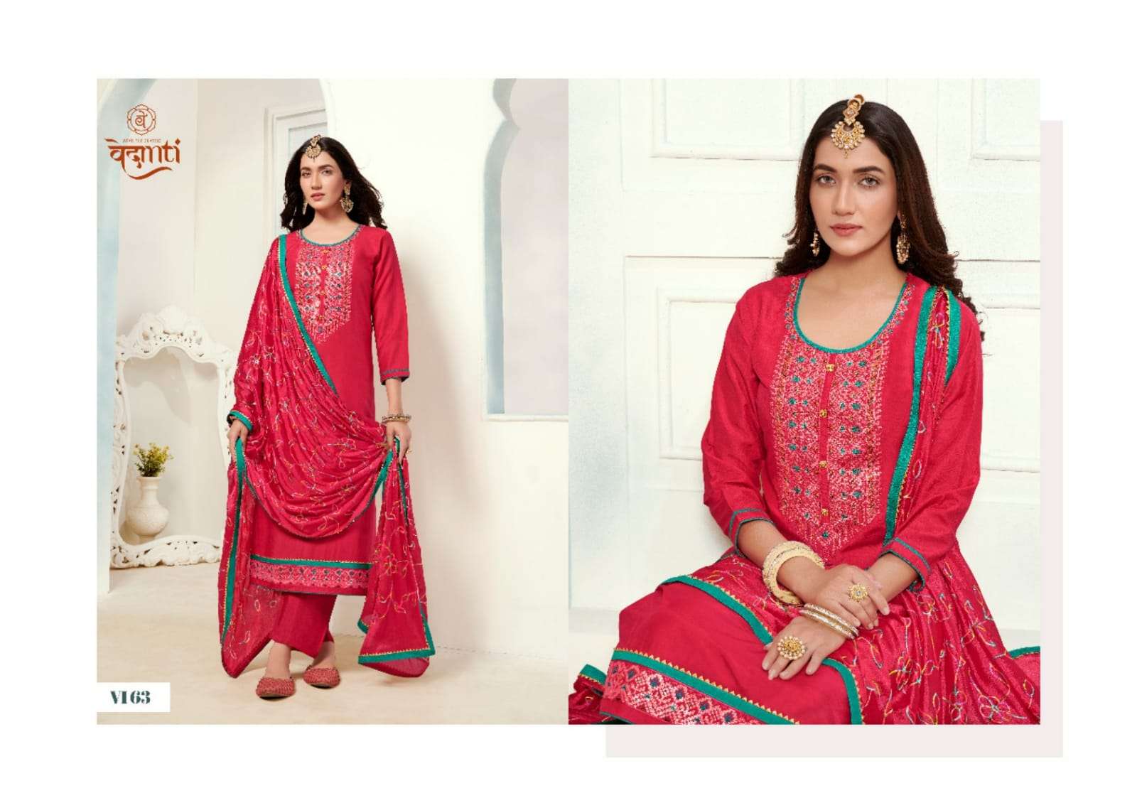 TANUJA BY VEDANTI 61 TO 64 SERIES BEAUTIFUL SUITS COLORFUL STYLISH FANCY CASUAL WEAR & ETHNIC WEAR HEAVY PARAMPARA SILK DRESSES AT WHOLESALE PRICE