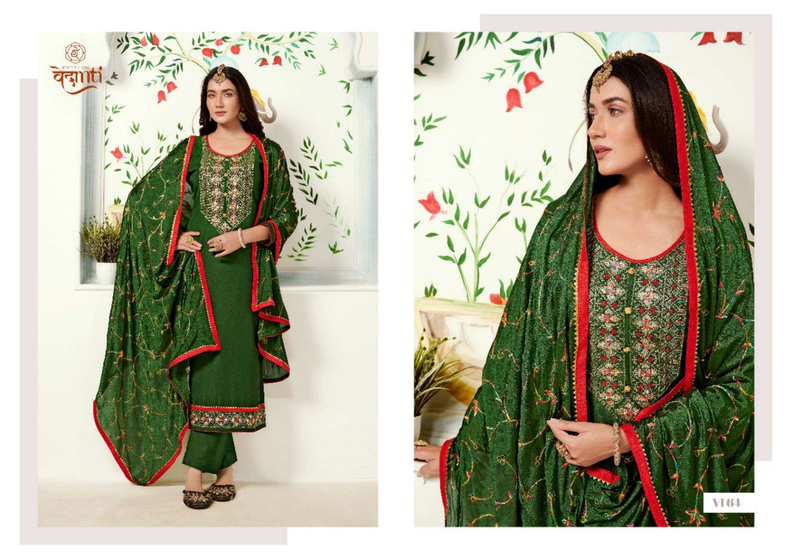 TANUJA BY VEDANTI 61 TO 64 SERIES BEAUTIFUL SUITS COLORFUL STYLISH FANCY CASUAL WEAR & ETHNIC WEAR HEAVY PARAMPARA SILK DRESSES AT WHOLESALE PRICE