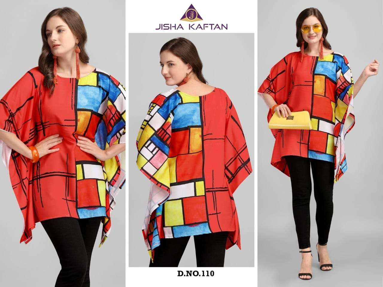 KAFTAN TUNICS VOL-2 BY JELITE 109 TO 116 SERIES BEAUTIFUL STYLISH FANCY COLORFUL CASUAL WEAR & ETHNIC WEAR HEAVY RAYON DIGITAL PRINT TOPS AT WHOLESALE PRICE