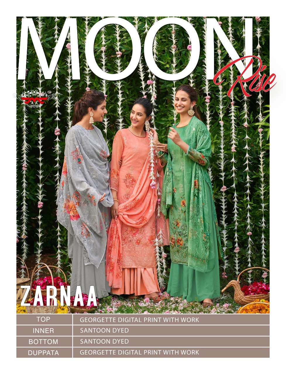 ZARNAA BY MAYUR FABRICS 5301 TO 5308 SERIES BEAUTIFUL STYLISH SHARARA SUITS FANCY COLORFUL CASUAL WEAR & ETHNIC WEAR & READY TO WEAR GEORGETTE DIGITAL PRINTED DRESSES AT WHOLESALE PRICE