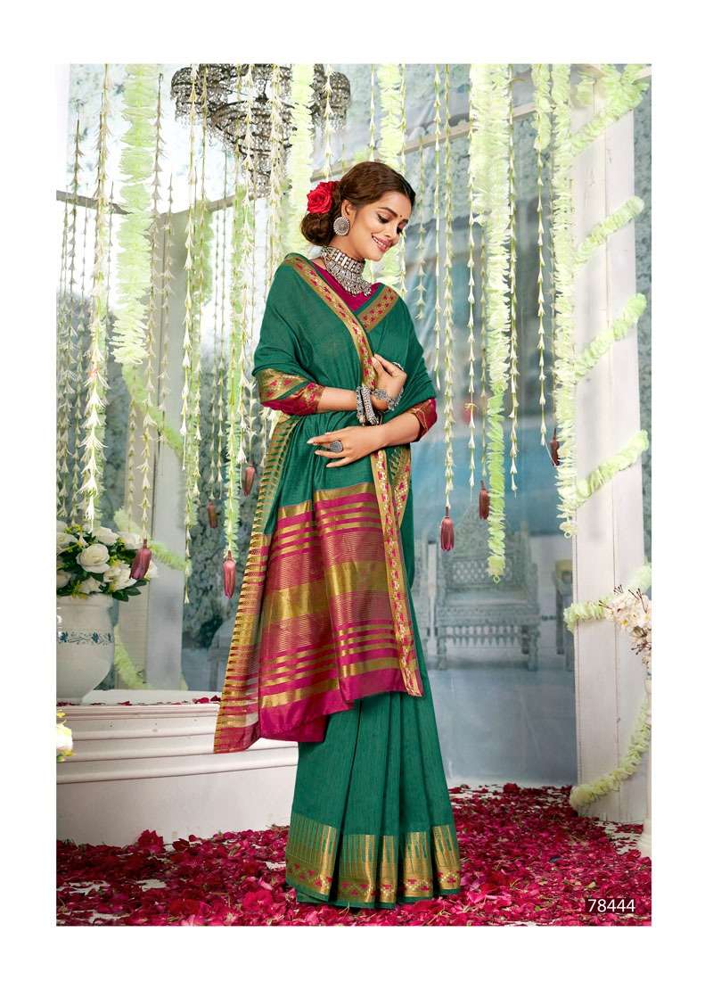 EVERGREEN BY LIFESTYLE 78441 TO 78446 SERIES INDIAN TRADITIONAL WEAR COLLECTION BEAUTIFUL STYLISH FANCY COLORFUL PARTY WEAR & OCCASIONAL WEAR CHANDERI SAREES AT WHOLESALE PRICE