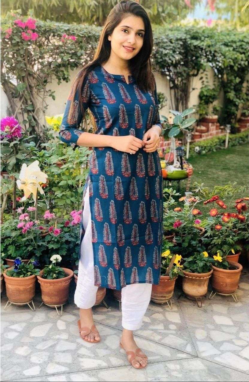 KURTI WITH PALAZZO VOL-9 BY KAAMIRI 901 TO 913 SERIES DESIGNER STYLISH FANCY COLORFUL BEAUTIFUL PARTY WEAR & ETHNIC WEAR COLLECTION COTTON KURTIS WITH BOTTOM AT WHOLESALE PRICE