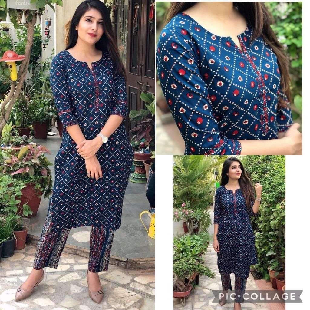 KURTI WITH PALAZZO VOL-9 BY KAAMIRI 901 TO 913 SERIES DESIGNER STYLISH FANCY COLORFUL BEAUTIFUL PARTY WEAR & ETHNIC WEAR COLLECTION COTTON KURTIS WITH BOTTOM AT WHOLESALE PRICE