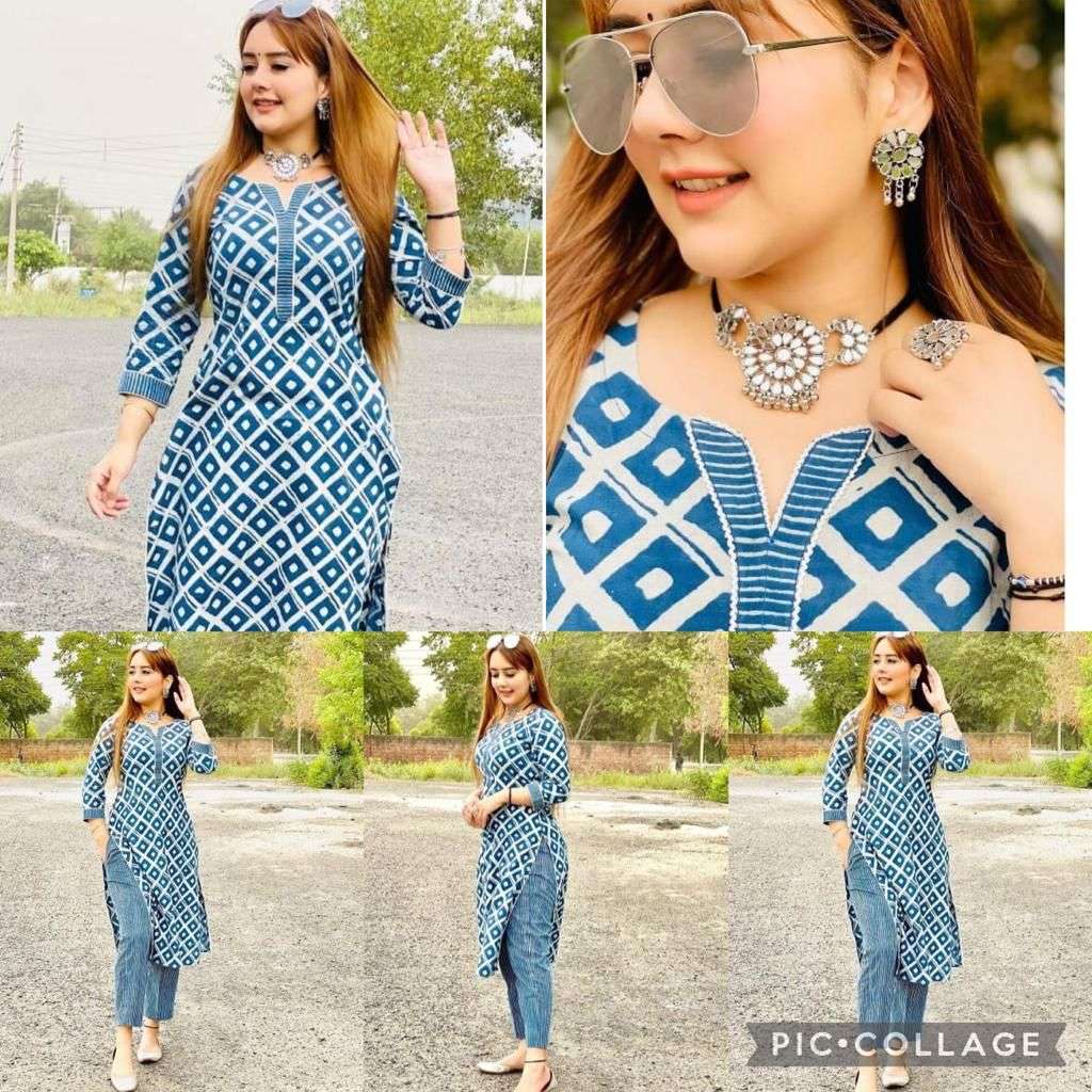 KURTI WITH PALAZZO VOL-9 BY KAAMIRI 901 TO 913 SERIES DESIGNER STYLISH FANCY COLORFUL BEAUTIFUL PARTY WEAR & ETHNIC WEAR COLLECTION COTTON KURTIS WITH BOTTOM AT WHOLESALE PRICE