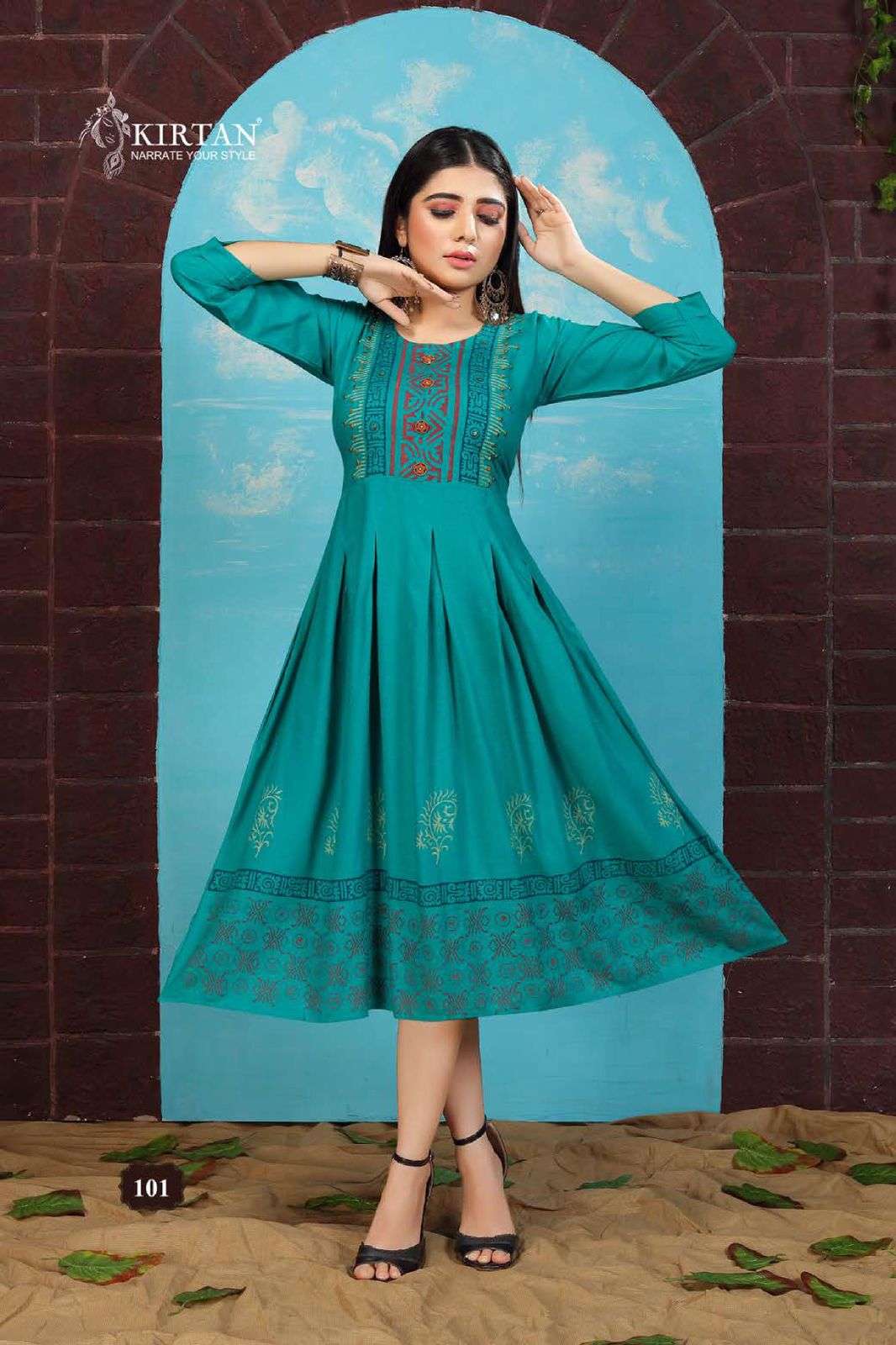 CHIDYA BY KIRTAN 101 TO 107 SERIES DESIGNER STYLISH FANCY COLORFUL BEAUTIFUL PARTY WEAR & ETHNIC WEAR COLLECTION RAYON SLUB PRINT KURTIS AT WHOLESALE PRICE