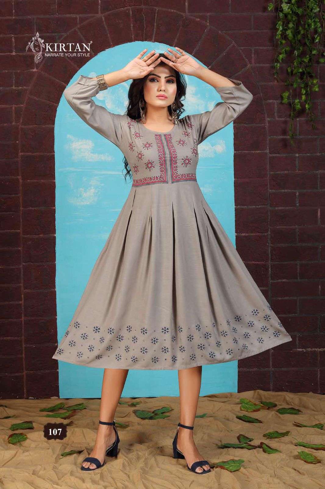 CHIDYA BY KIRTAN 101 TO 107 SERIES DESIGNER STYLISH FANCY COLORFUL BEAUTIFUL PARTY WEAR & ETHNIC WEAR COLLECTION RAYON SLUB PRINT KURTIS AT WHOLESALE PRICE