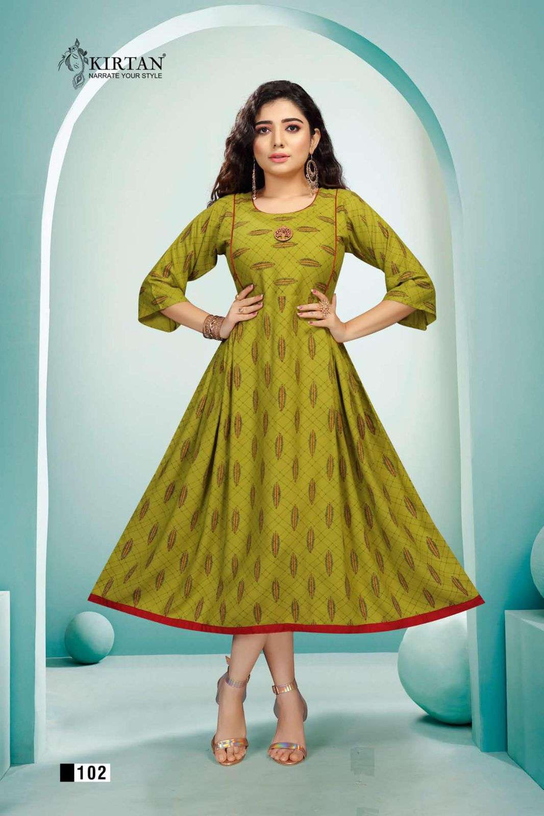 NITYA BY KIRTAN 101 TO 108 SERIES DESIGNER STYLISH FANCY COLORFUL BEAUTIFUL PARTY WEAR & ETHNIC WEAR COLLECTION RAYON PRINT KURTIS AT WHOLESALE PRICE