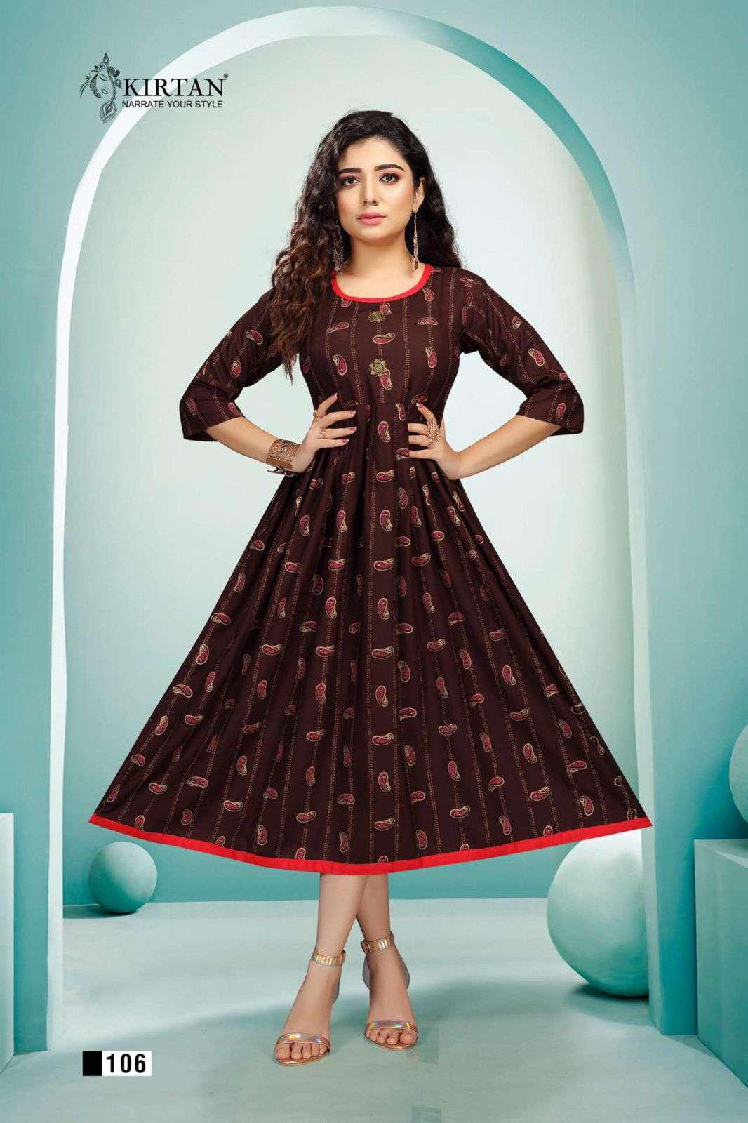 NITYA BY KIRTAN 101 TO 108 SERIES DESIGNER STYLISH FANCY COLORFUL BEAUTIFUL PARTY WEAR & ETHNIC WEAR COLLECTION RAYON PRINT KURTIS AT WHOLESALE PRICE