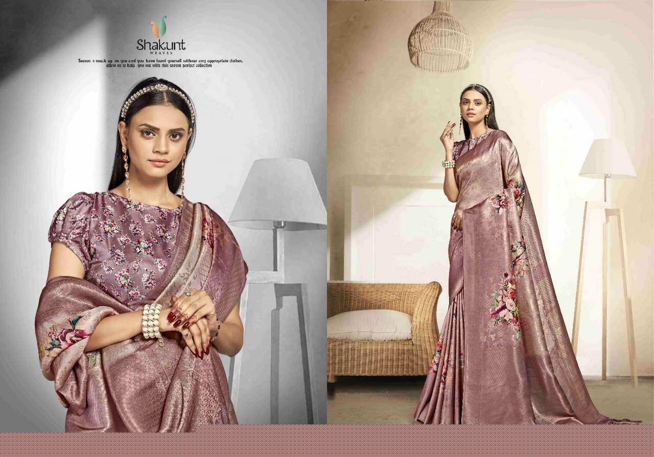 HEAVEN BY SHAKUNT 12041 TO 12046 SERIES INDIAN TRADITIONAL WEAR COLLECTION BEAUTIFUL STYLISH FANCY COLORFUL PARTY WEAR & OCCASIONAL WEAR ART SILK SAREES AT WHOLESALE PRICE