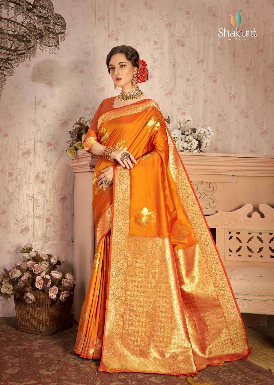 SKS FANCY-1022 BY SHAKUNT 13381 TO 13386 SERIES INDIAN TRADITIONAL WEAR COLLECTION BEAUTIFUL STYLISH FANCY COLORFUL PARTY WEAR & OCCASIONAL WEAR SOFT SILK SAREES AT WHOLESALE PRICE